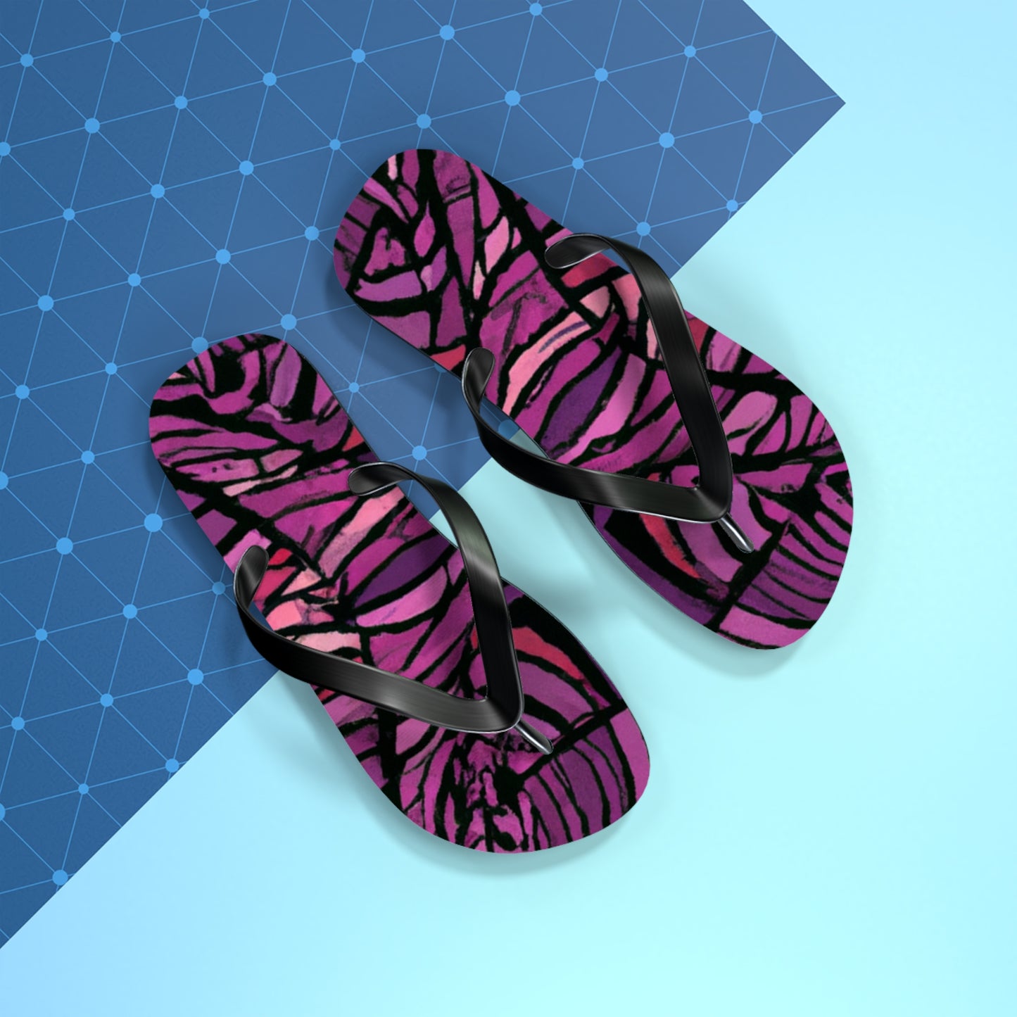 Ruthie O'Toole Shoe Emporium. - Psychedelic Trippy Flip Flop Beach Sandals