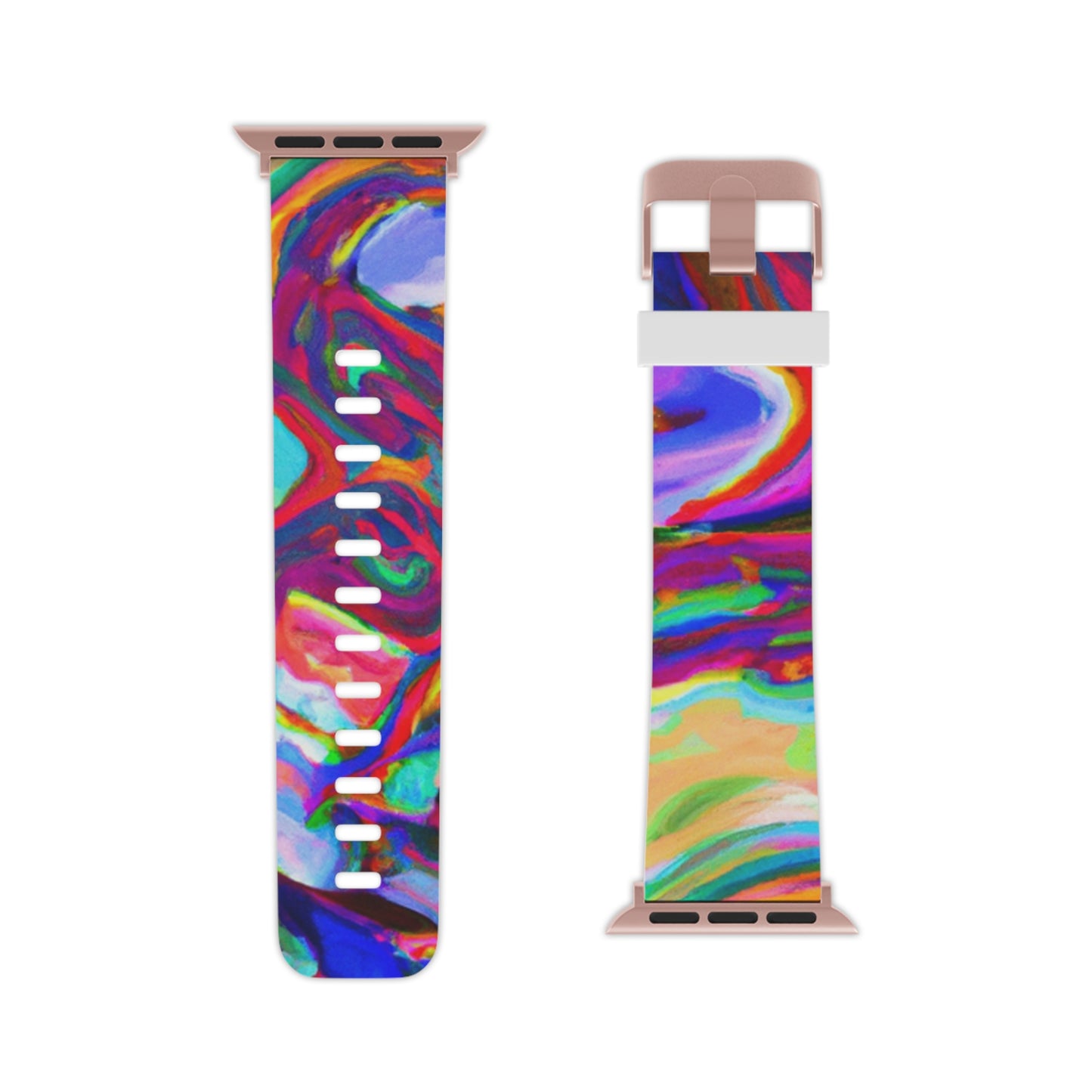 Charlotte Roersch - Trippy Hippy Boho Psychedelic Apple Wrist Watch Band