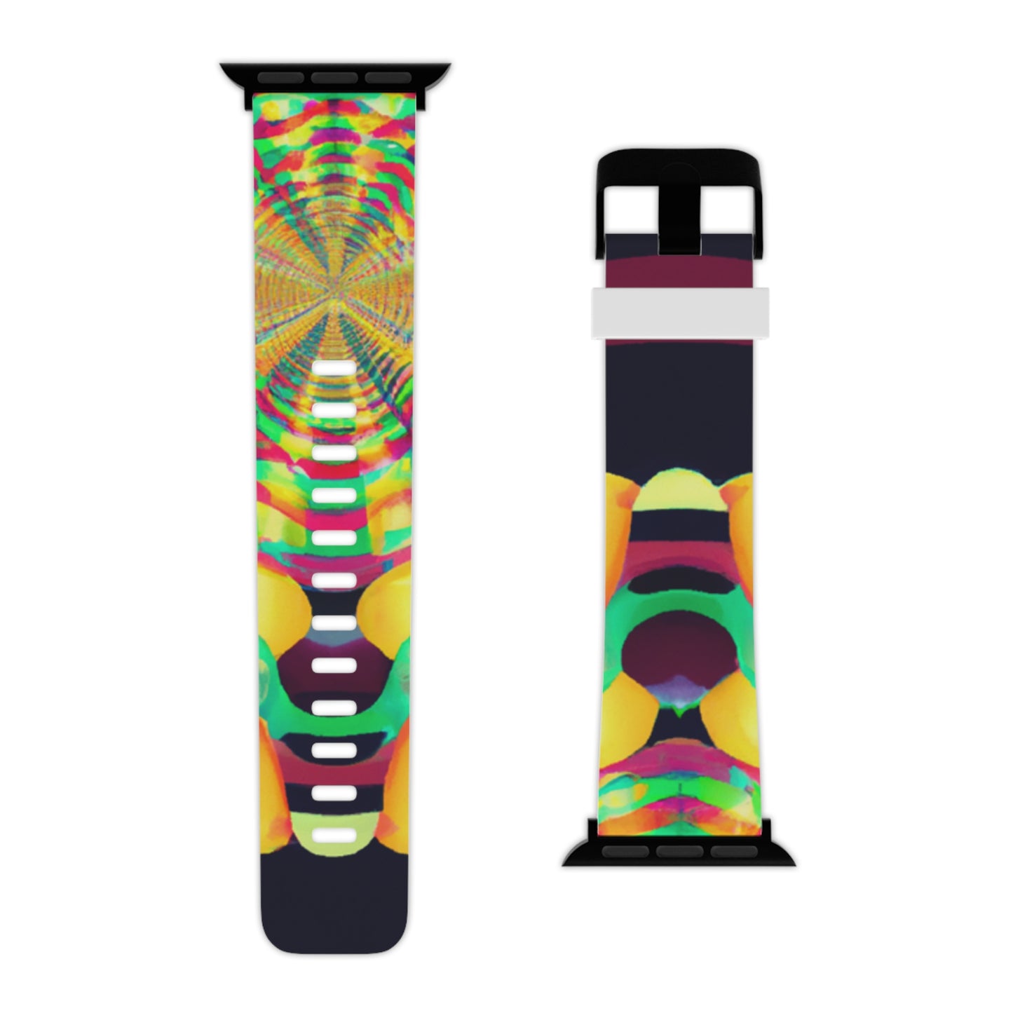 Gustave Pilloue - Trippy Hippy Boho Psychedelic Apple Wrist Watch Band