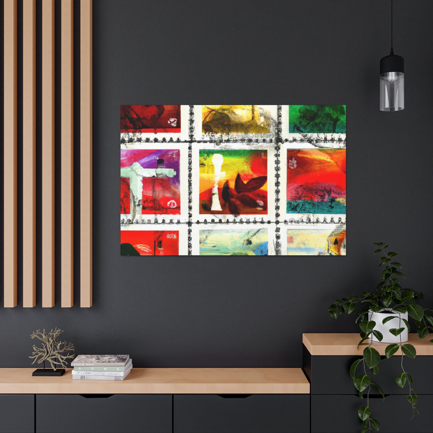Global Forever Stamps. - Postage Stamp Collector Canvas Wall Art