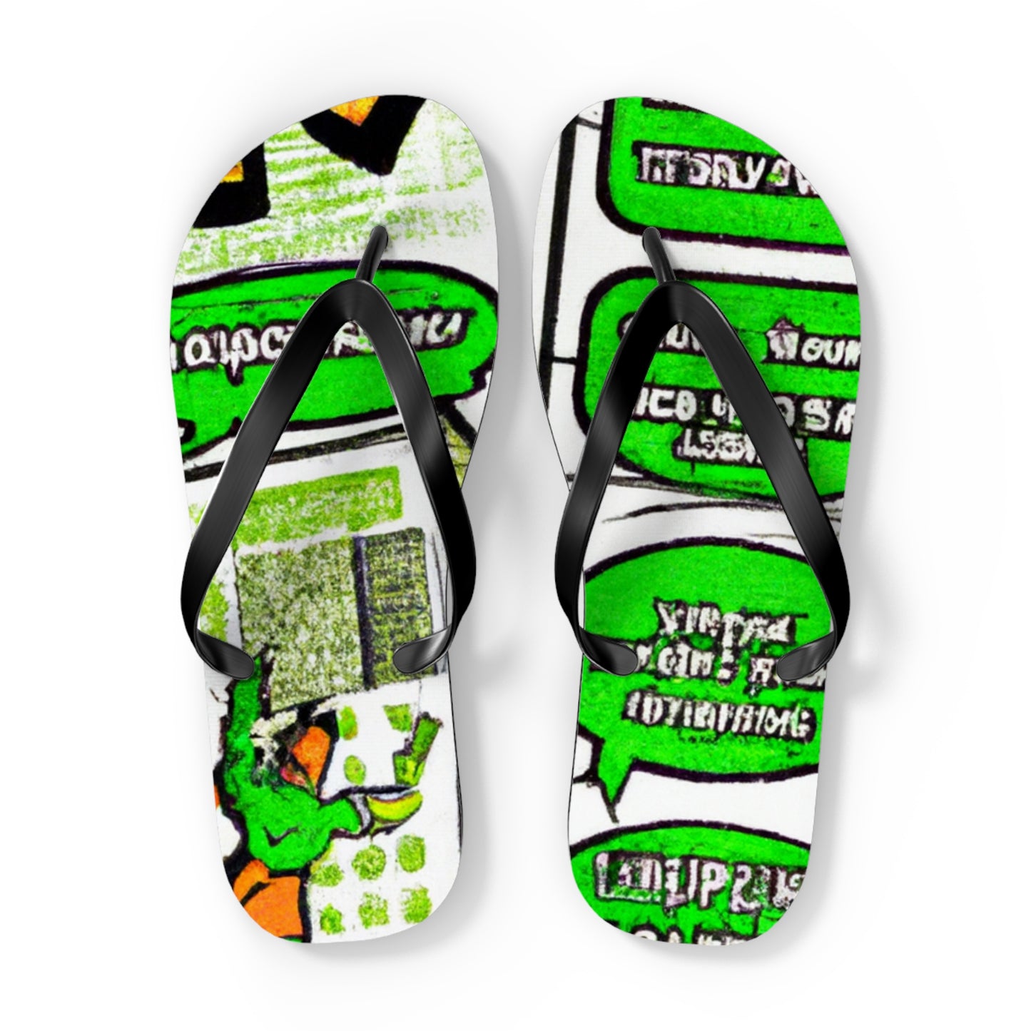 Super-John the Inescapable - Comics Collector Flip Flop Beach Sandals