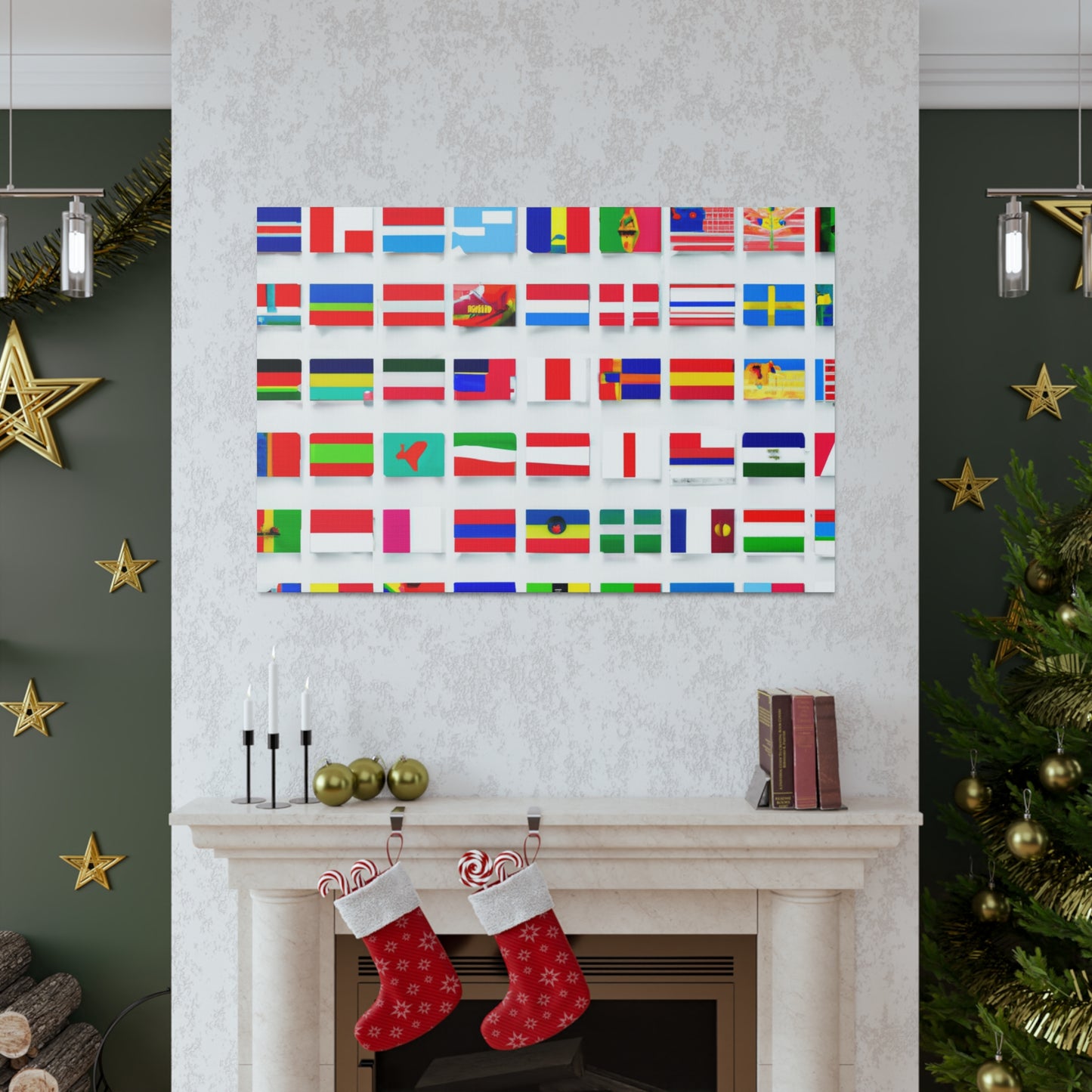 Emily Starrybaugh - Flags Of The World Canvas Wall Art