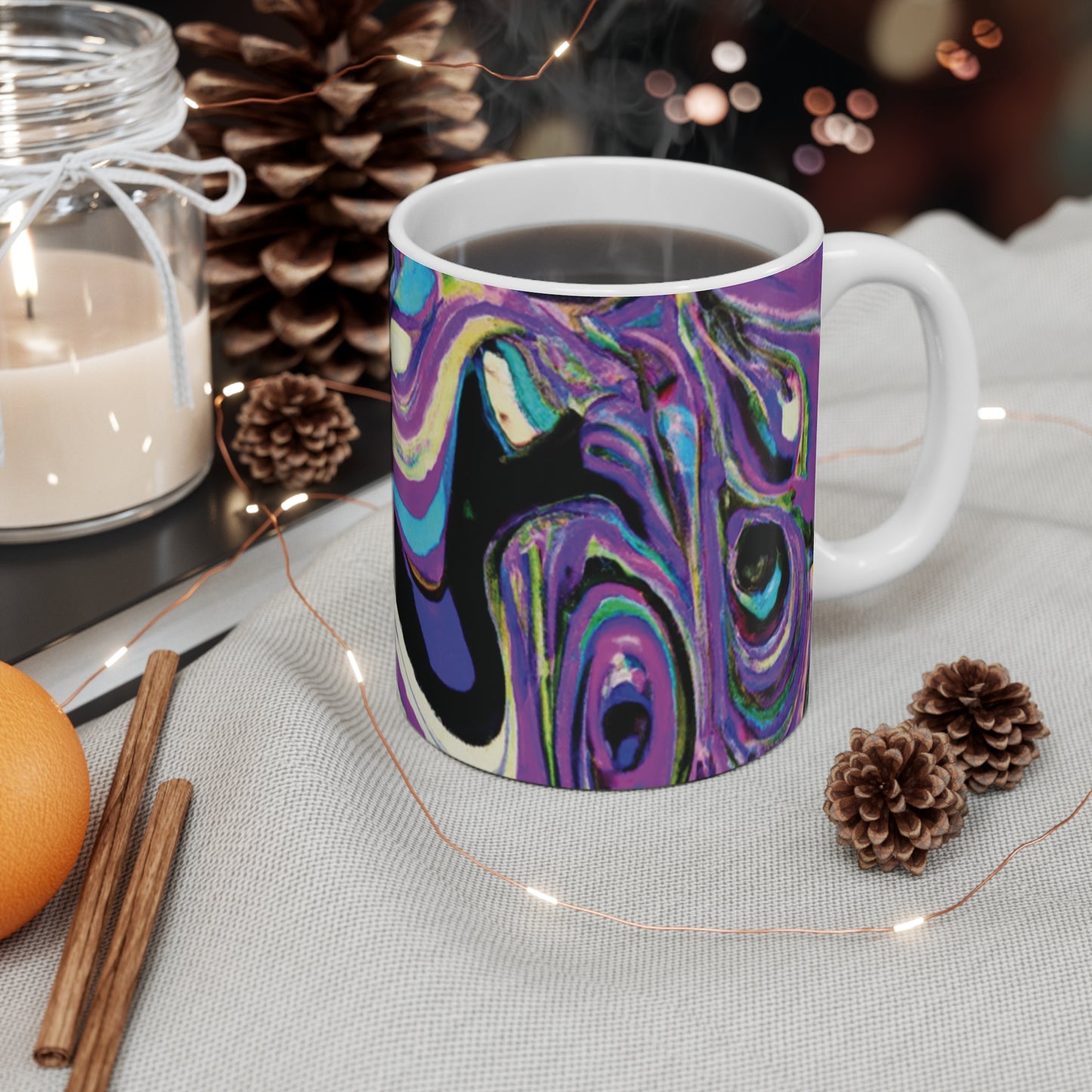 Java Joe's - Psychedelic Coffee Cup Mug 11 Ounce