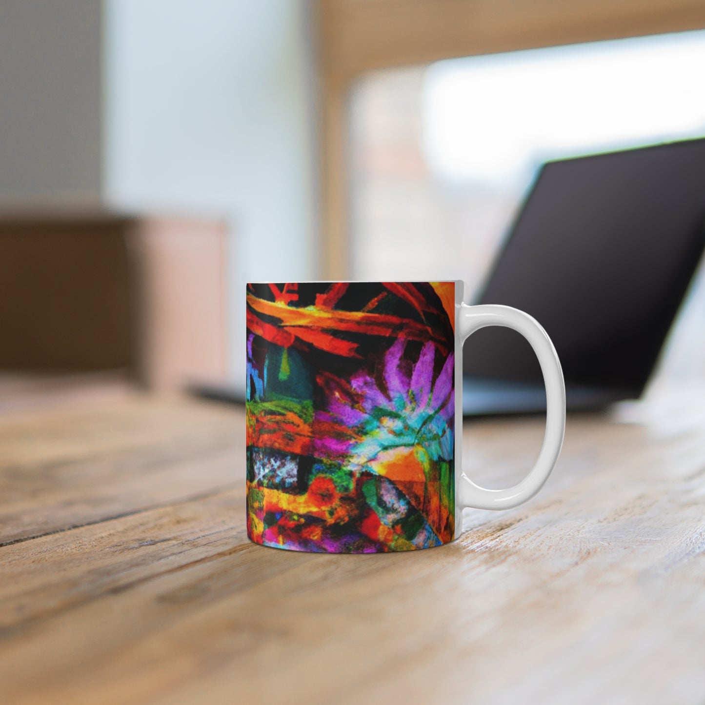 Harry's Hot Java Co. - Psychedelic Coffee Cup Mug 11 Ounce