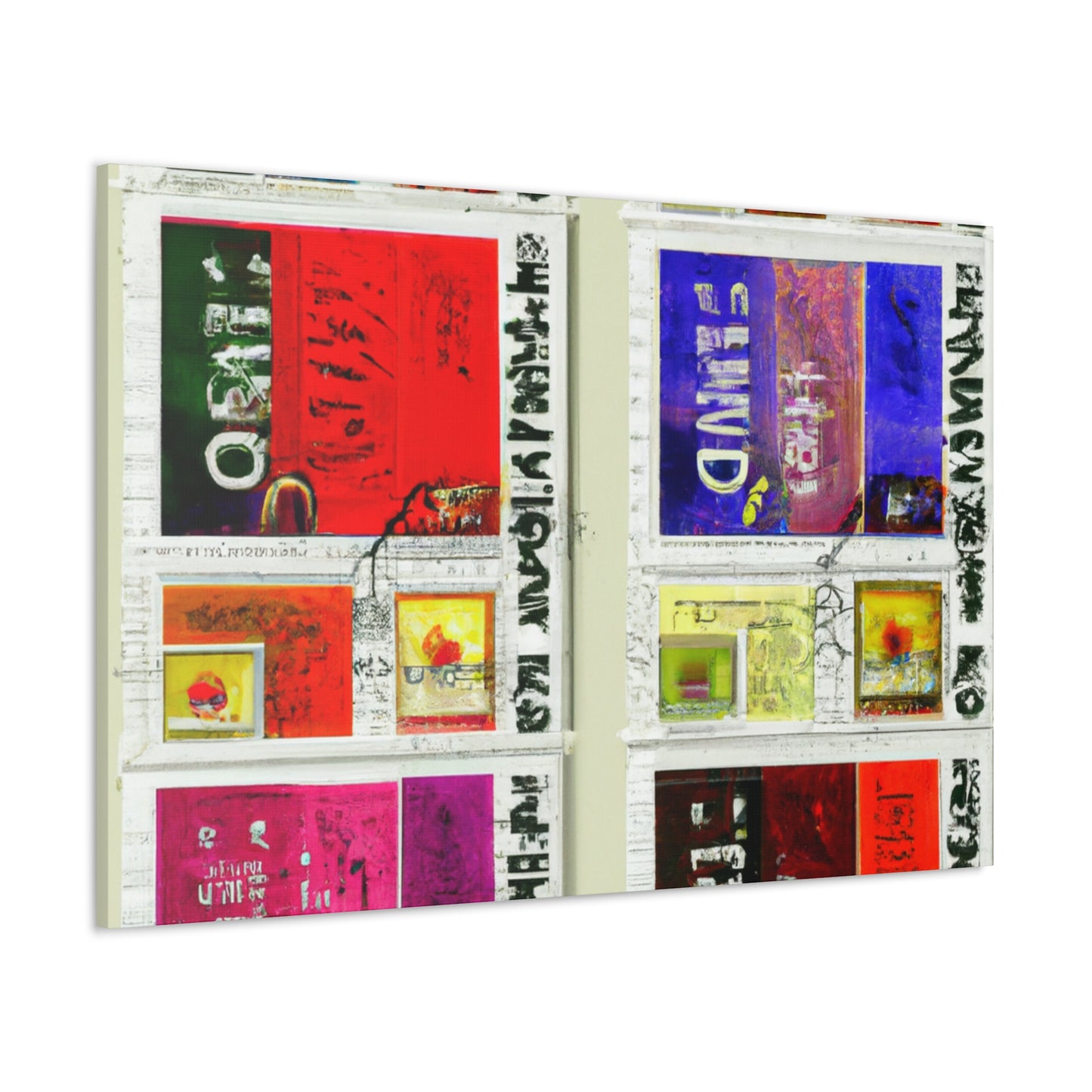 Global postage series "Traveling Through Time" - Postage Stamp Collector Canvas Wall Art