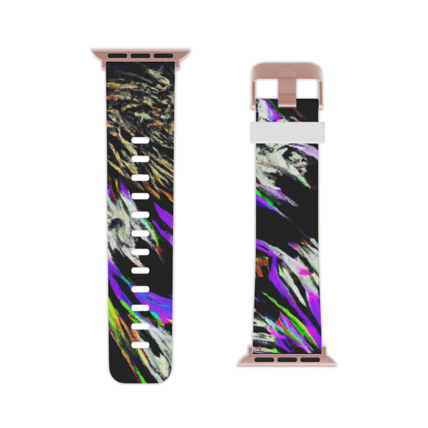 Edmond de La Marche - Trippy Hippy Boho Psychedelic Apple Wrist Watch Band