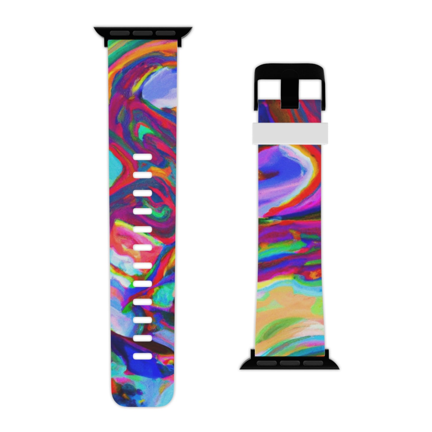 Charlotte Roersch - Trippy Hippy Boho Psychedelic Apple Wrist Watch Band