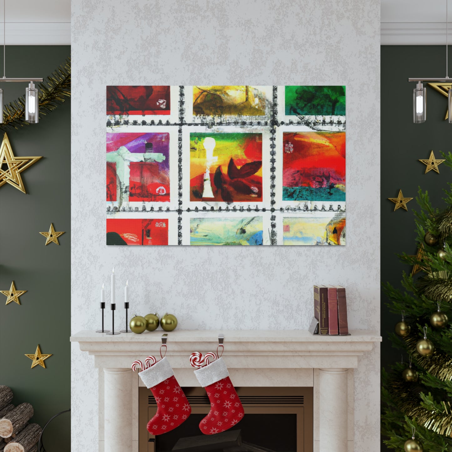 Global Forever Stamps. - Postage Stamp Collector Canvas Wall Art