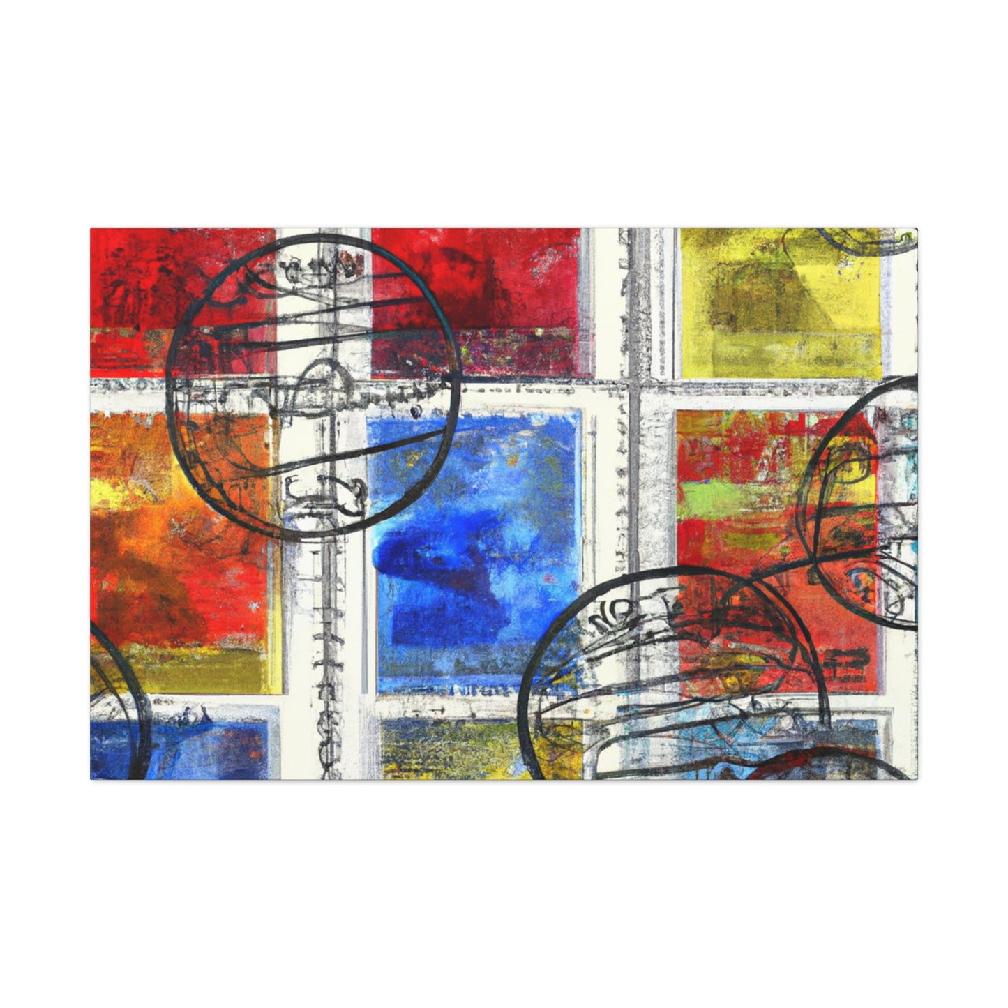 International Migration Stamps. - Postage Stamp Collector Canvas Wall Art