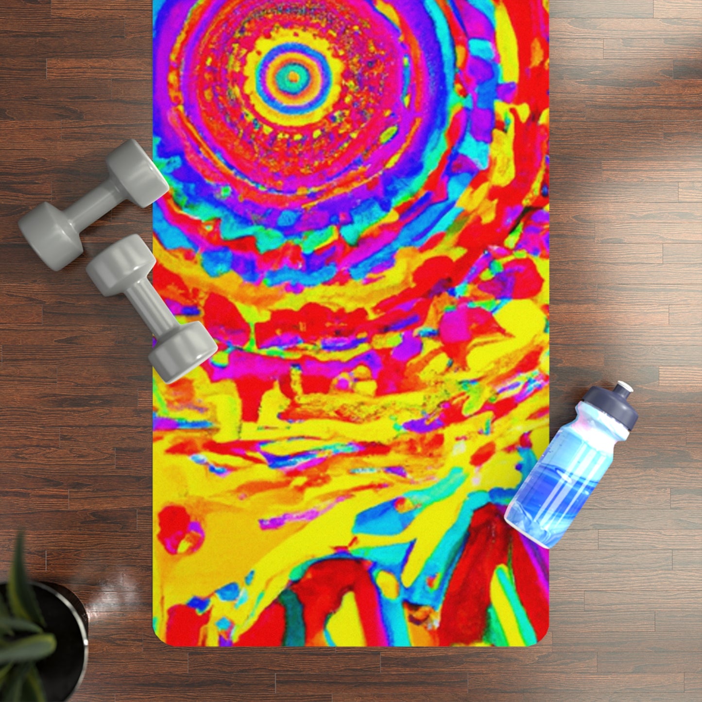 Maharaja PeacefulBreath - Psychedelic Yoga Exercise Workout Mat - 24″ x 68"