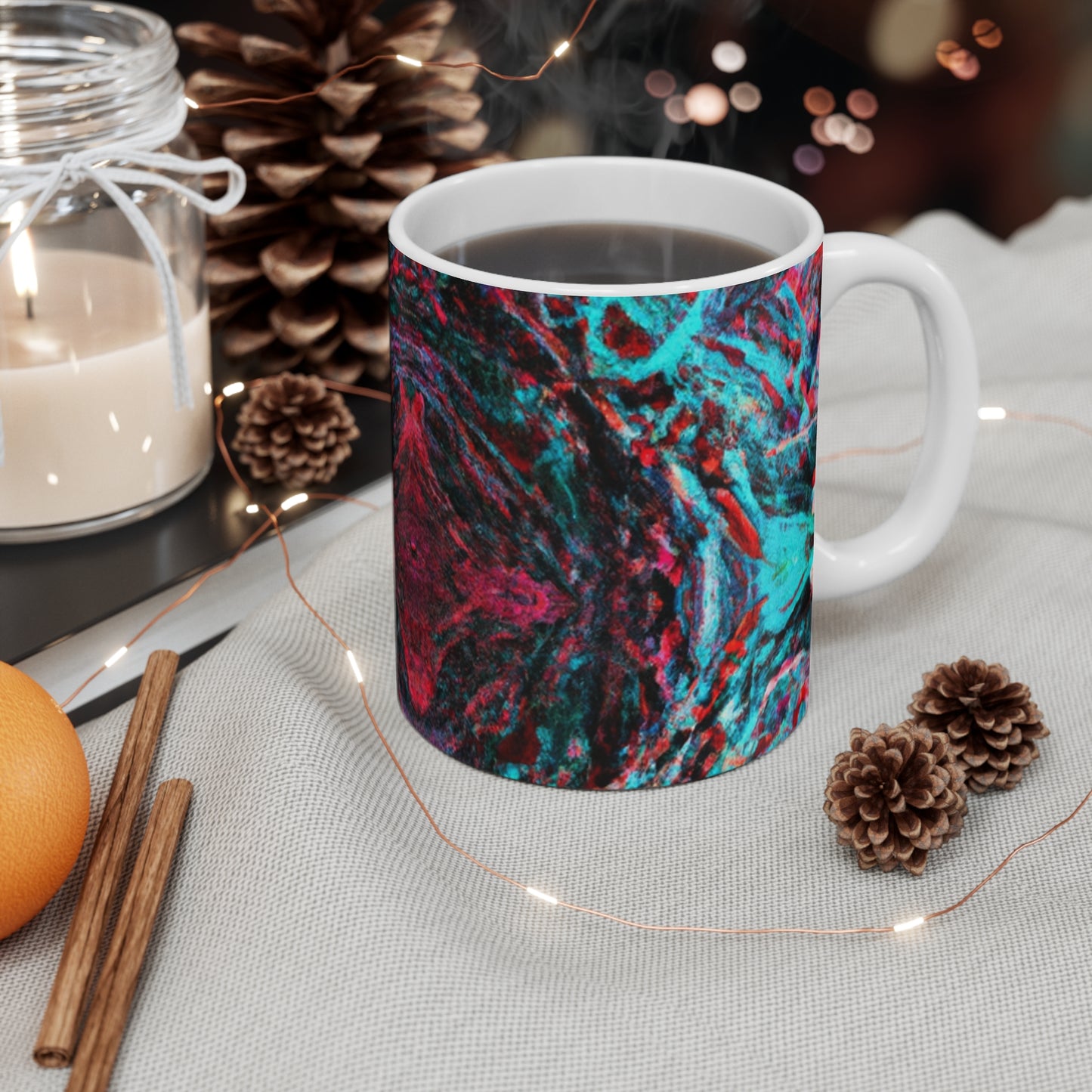 Fifi's Finest Roasts - Psychedelic Coffee Cup Mug 11 Ounce