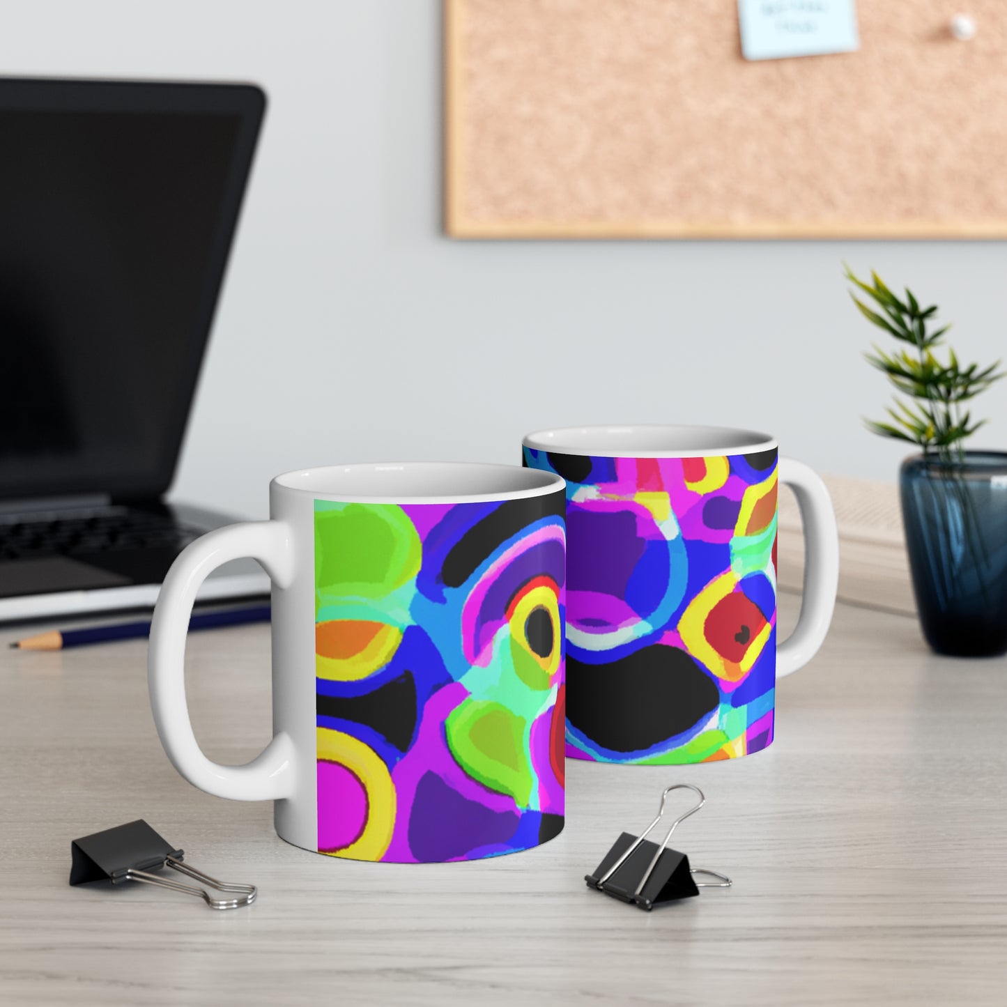 Joe's Java Brews - Psychedelic Coffee Cup Mug 11 Ounce