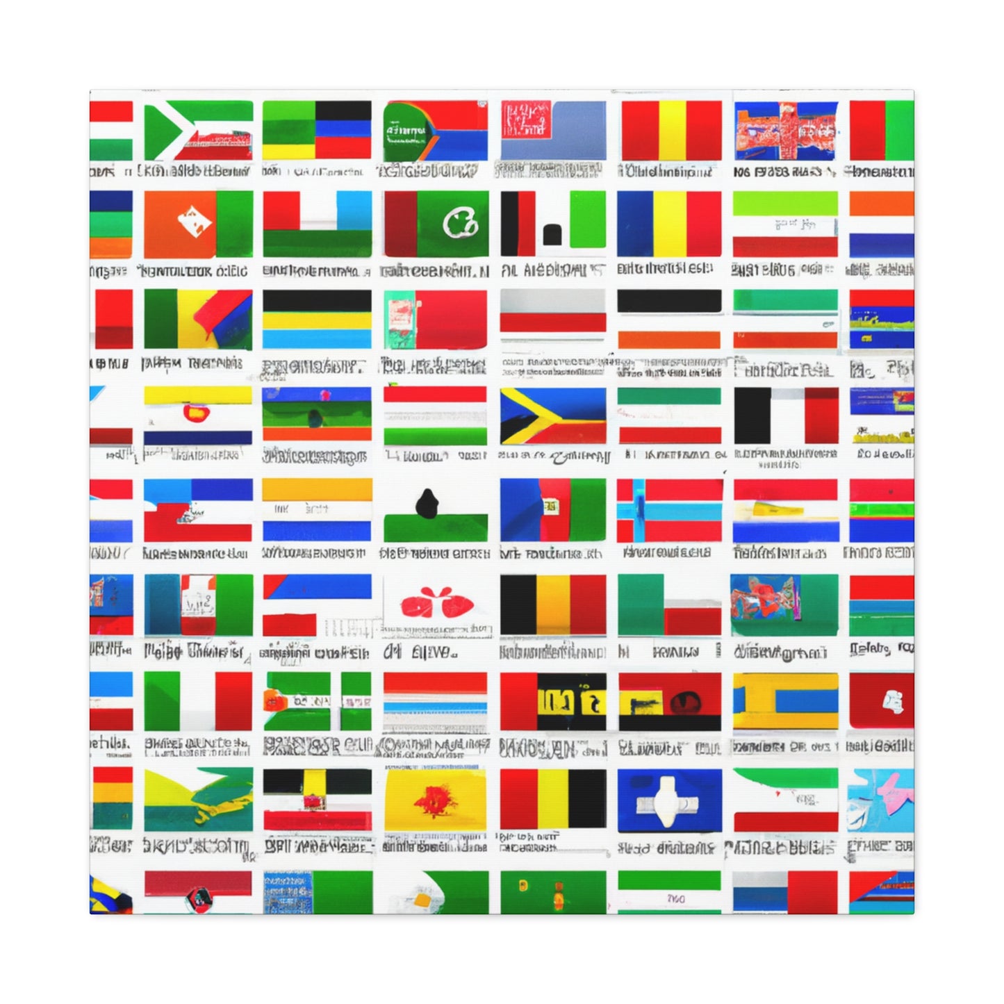 Victoria Davidoff - Flags Of The World Canvas Wall Art