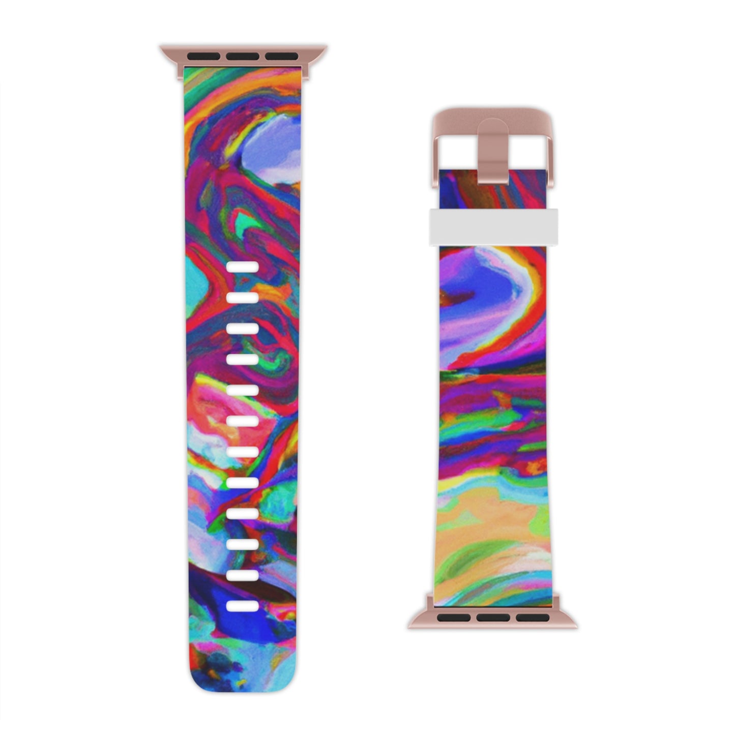 Charlotte Roersch - Trippy Hippy Boho Psychedelic Apple Wrist Watch Band