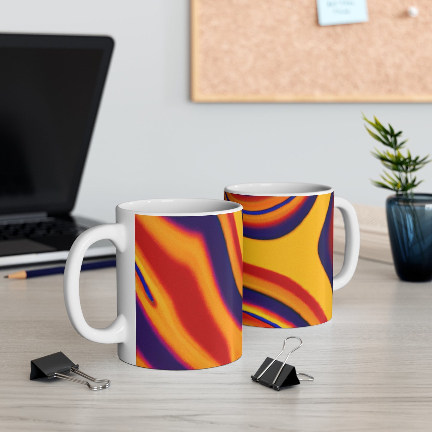 Maxwell's Freshly Roasted Coffee - Psychedelic Coffee Cup Mug 11 Ounce