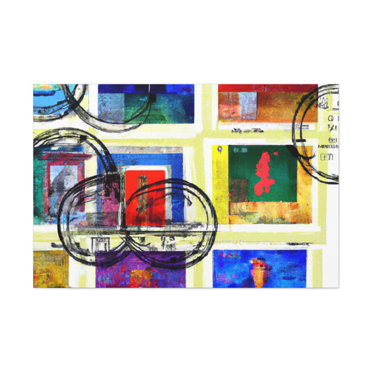 "Global Wonders of Nature" - Postage Stamp Collector Canvas Wall Art