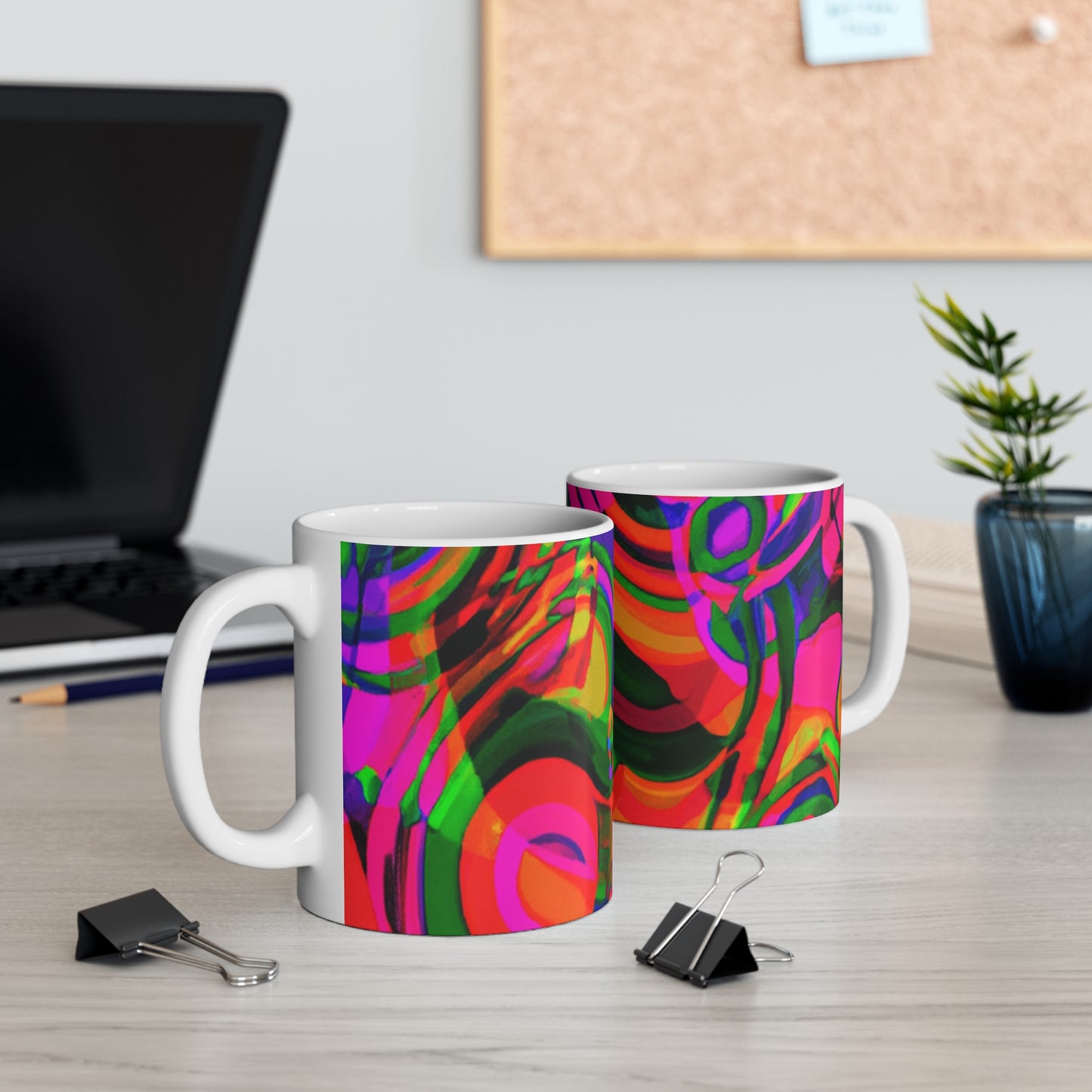 Joey's Java Roasters - Psychedelic Coffee Cup Mug 11 Ounce