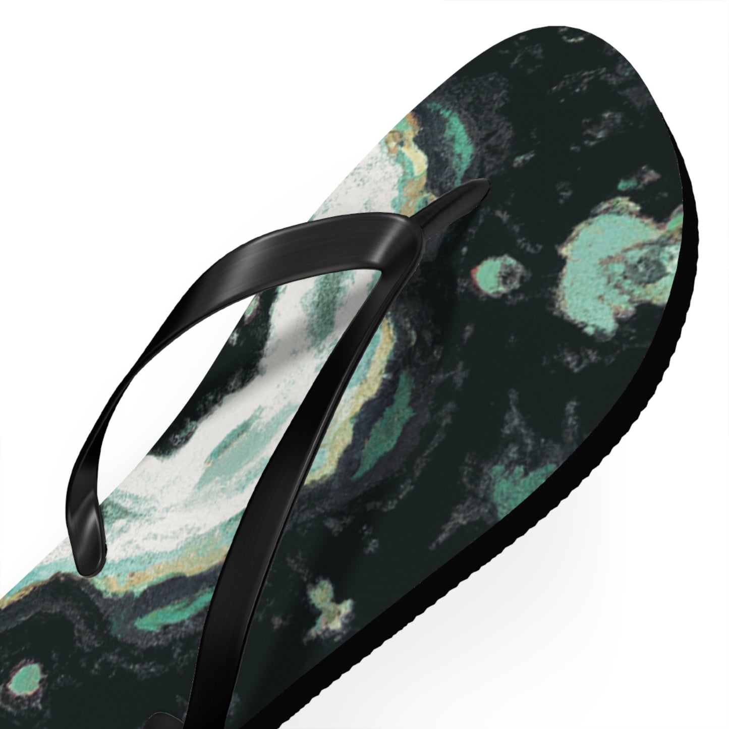 Abraham Leathercraft - Psychedelic Trippy Flip Flop Beach Sandals