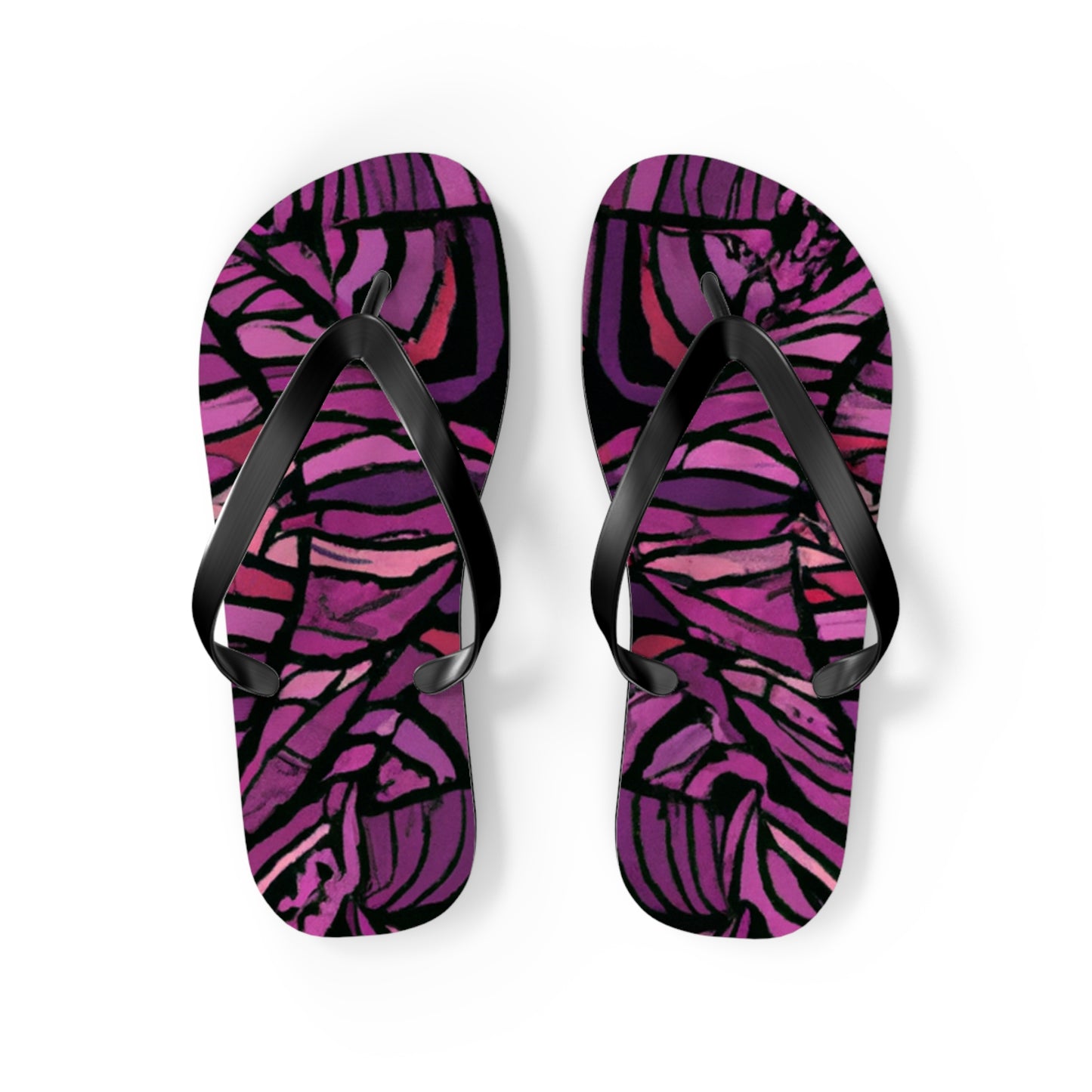 Ruthie O'Toole Shoe Emporium. - Psychedelic Trippy Flip Flop Beach Sandals