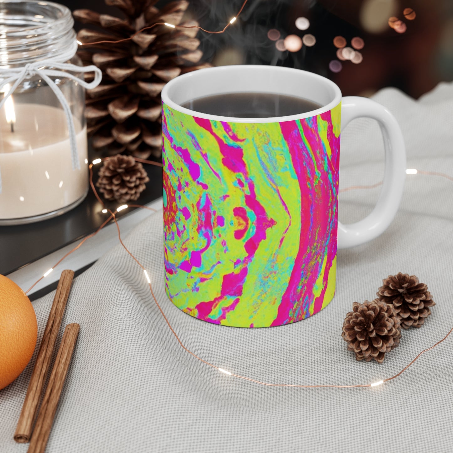 Donna's Delights Coffee Roasters - Psychedelic Coffee Cup Mug 11 Ounce