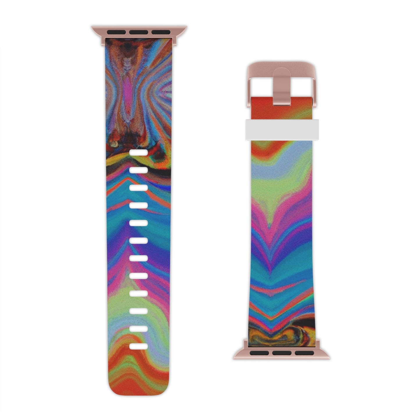 Juliette de Fleurier - Trippy Hippy Boho Psychedelic Apple Wrist Watch Band