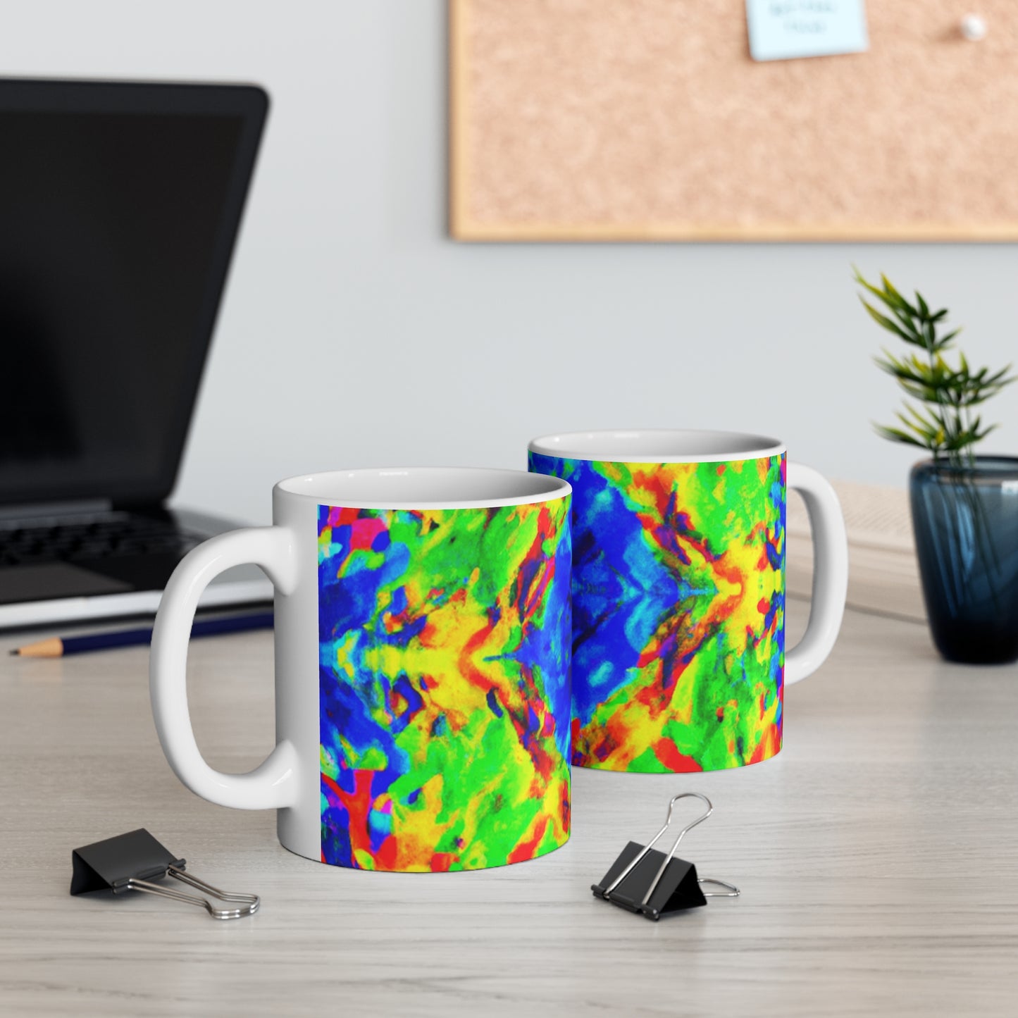 Cuppy's Fresh Roast - Psychedelic Coffee Cup Mug 11 Ounce