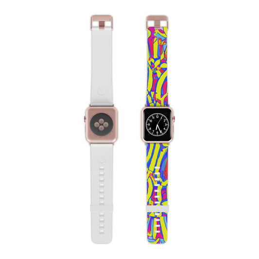 Ferdinand Fabergé - Trippy Hippy Boho Psychedelic Apple Wrist Watch Band
