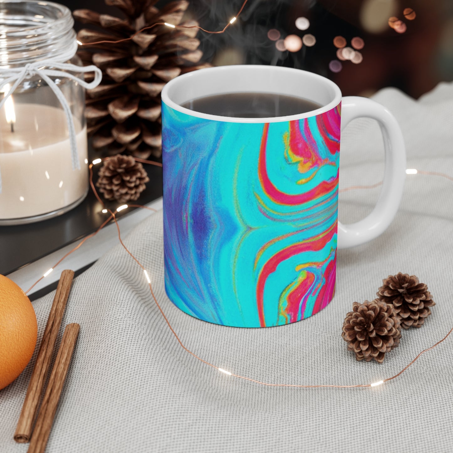 Alice's 1950s Specialty Coffee - Psychedelic Coffee Cup Mug 11 Ounce