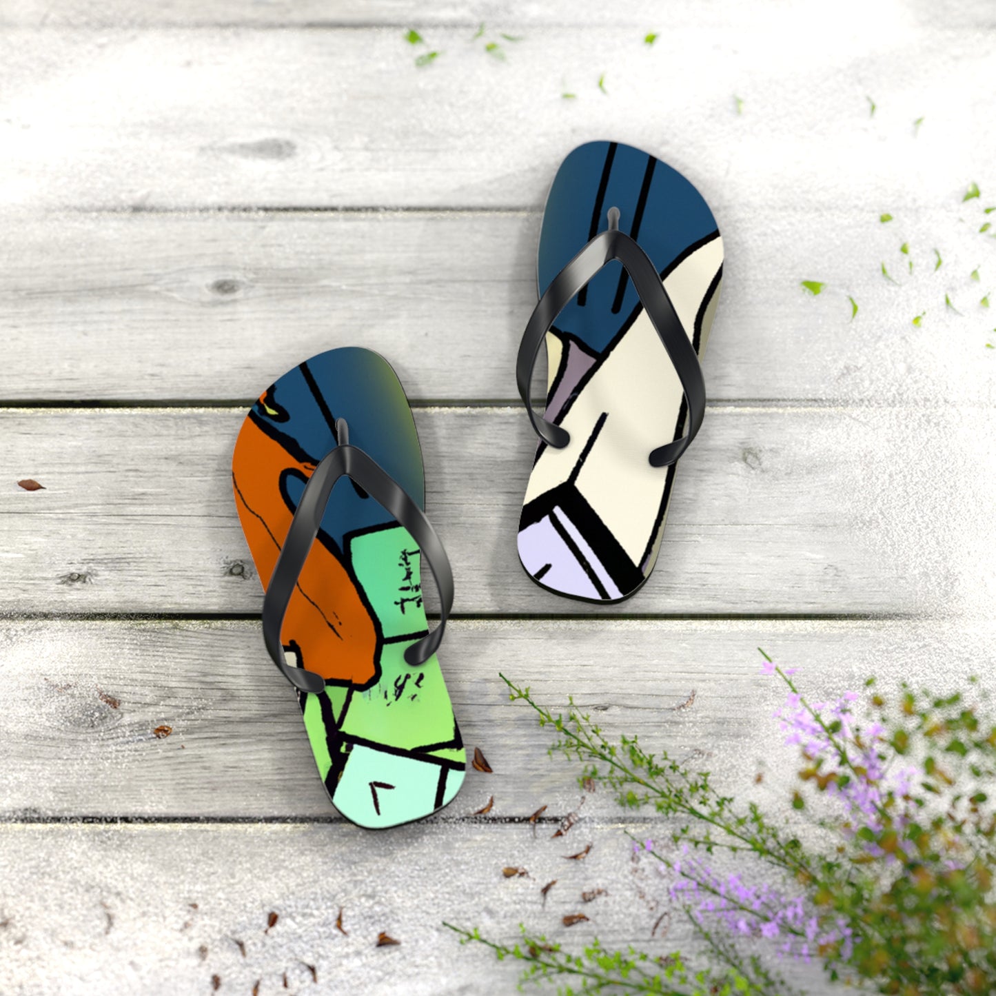 The Flaming Phoenix - Comics Collector Flip Flop Beach Sandals