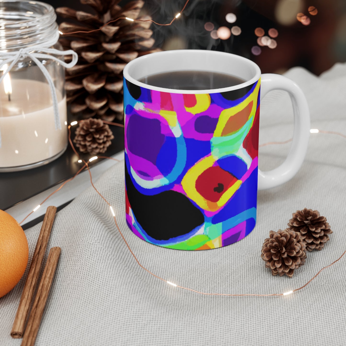 Joe's Java Brews - Psychedelic Coffee Cup Mug 11 Ounce