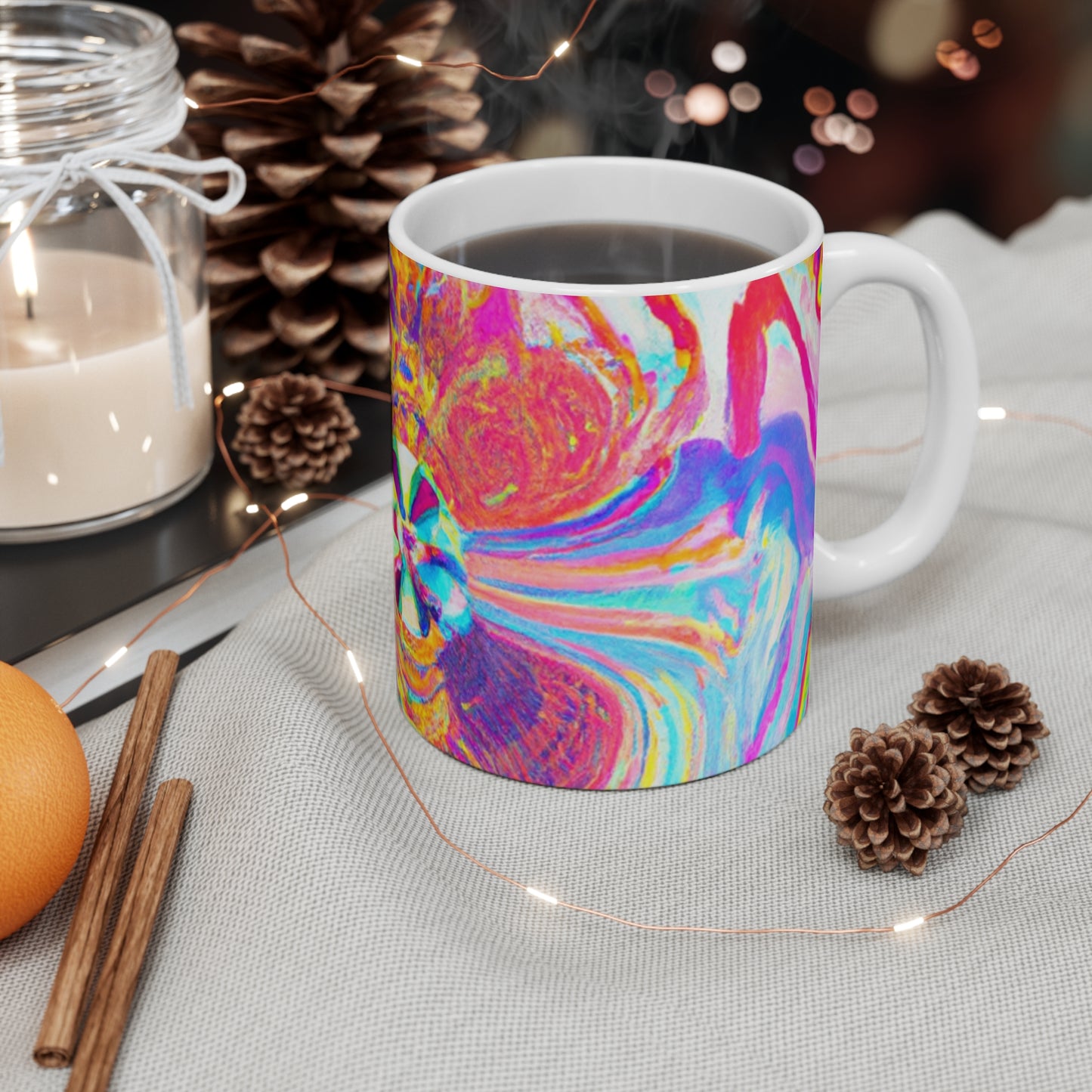 Arlo's Roast and Blend - Psychedelic Coffee Cup Mug 11 Ounce