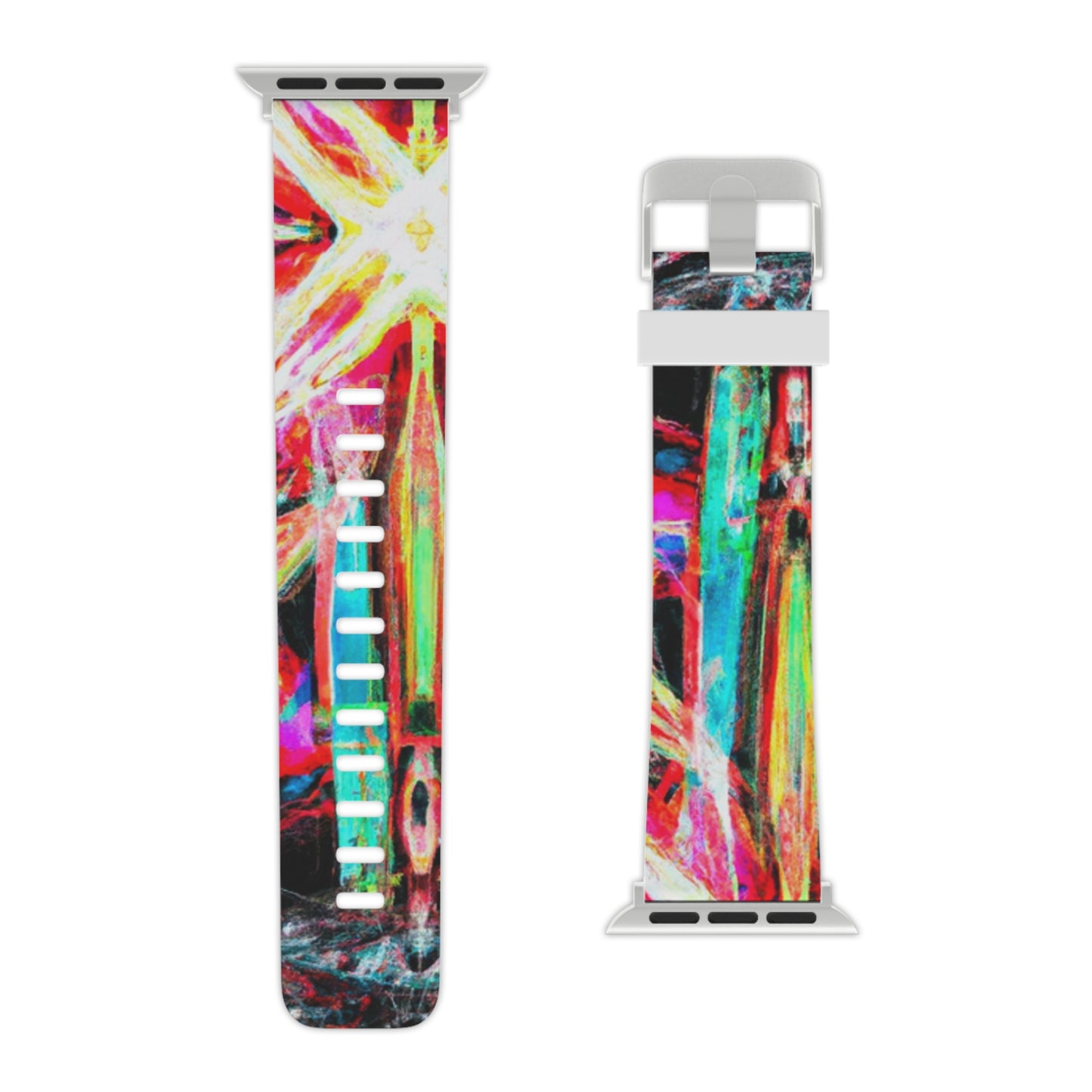 Herman Von Bezet - Trippy Hippy Boho Psychedelic Apple Wrist Watch Band