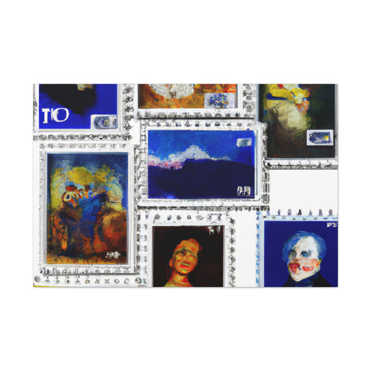 Victorians By Air: Postage Stamps from the East to the West. - Postage Stamp Collector Canvas Wall Art