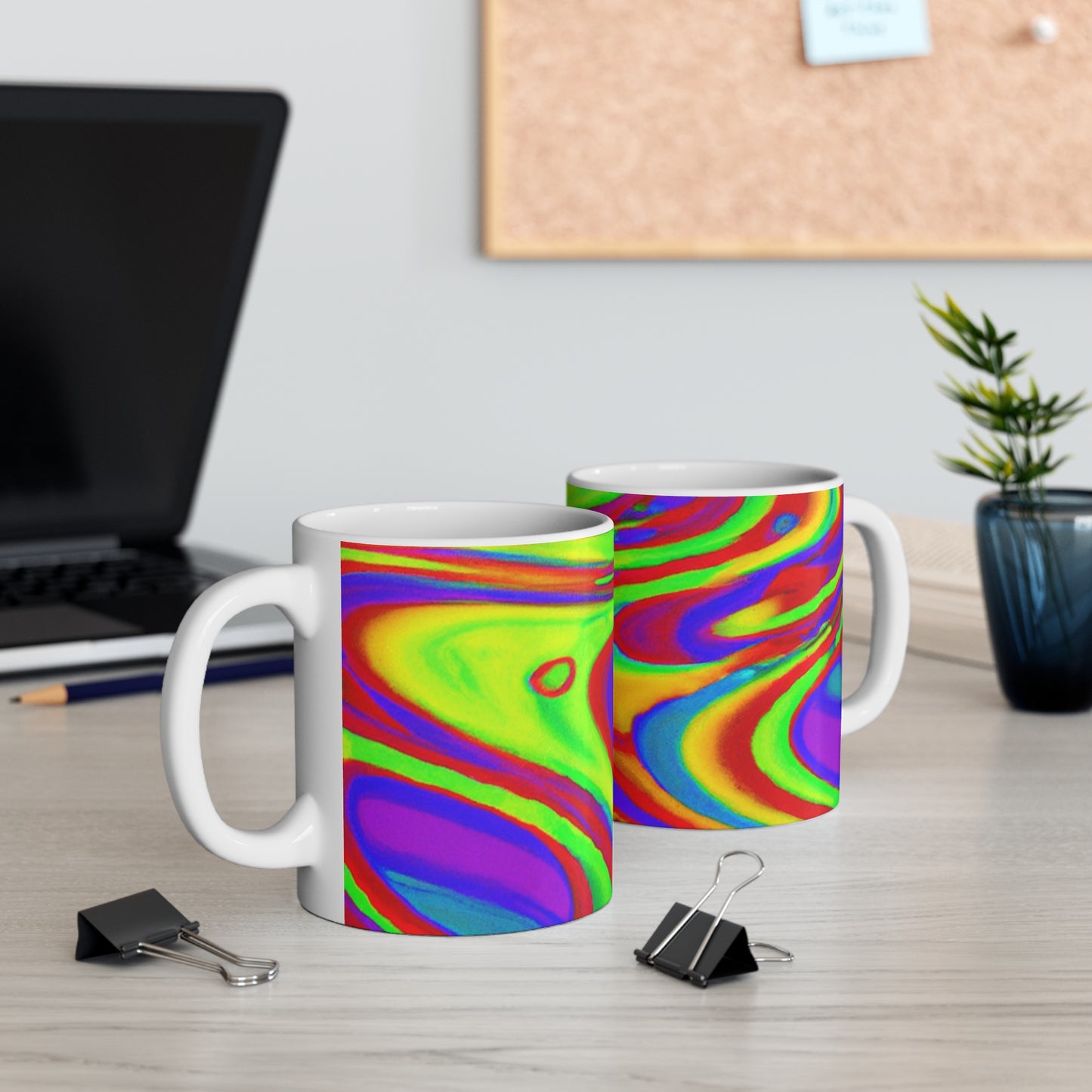 Merrill's Fine Roastings - Psychedelic Coffee Cup Mug 11 Ounce