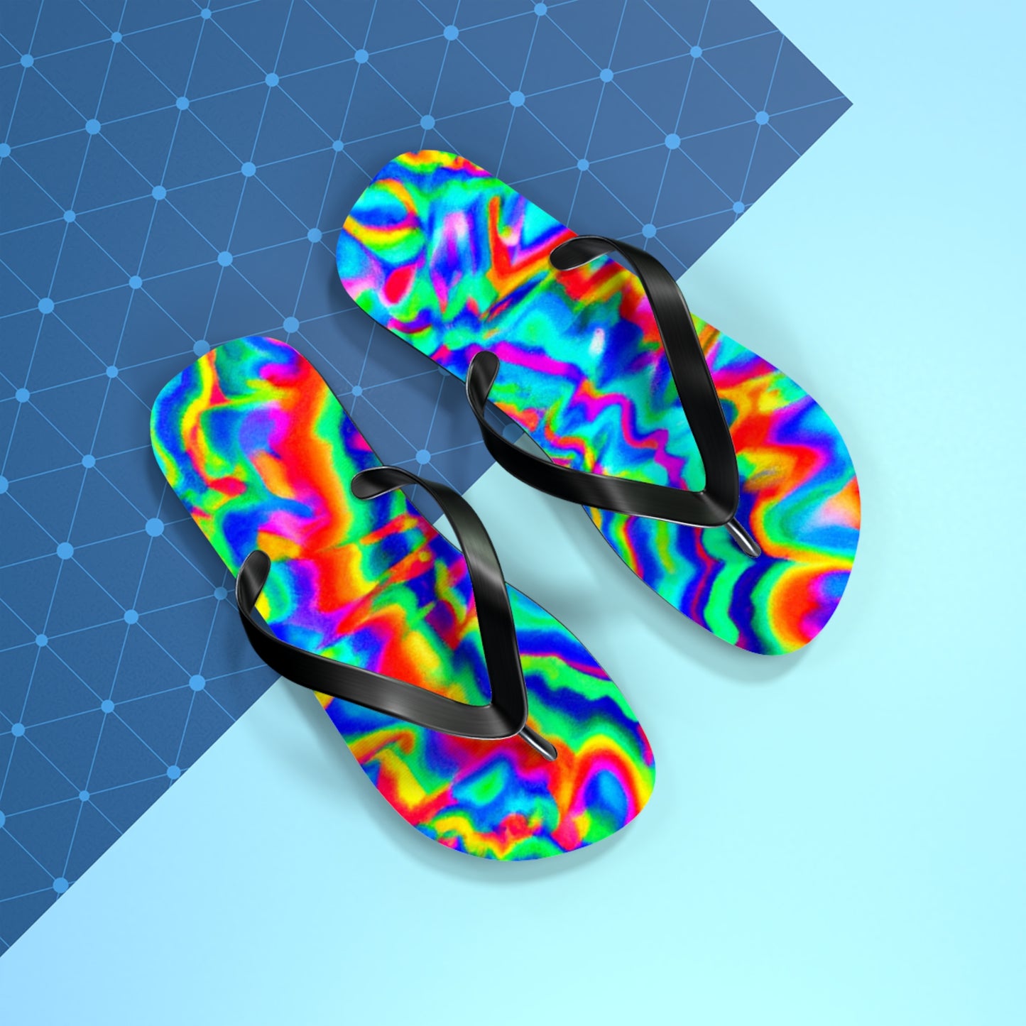 Annie Bootmaker - Psychedelic Trippy Flip Flop Beach Sandals