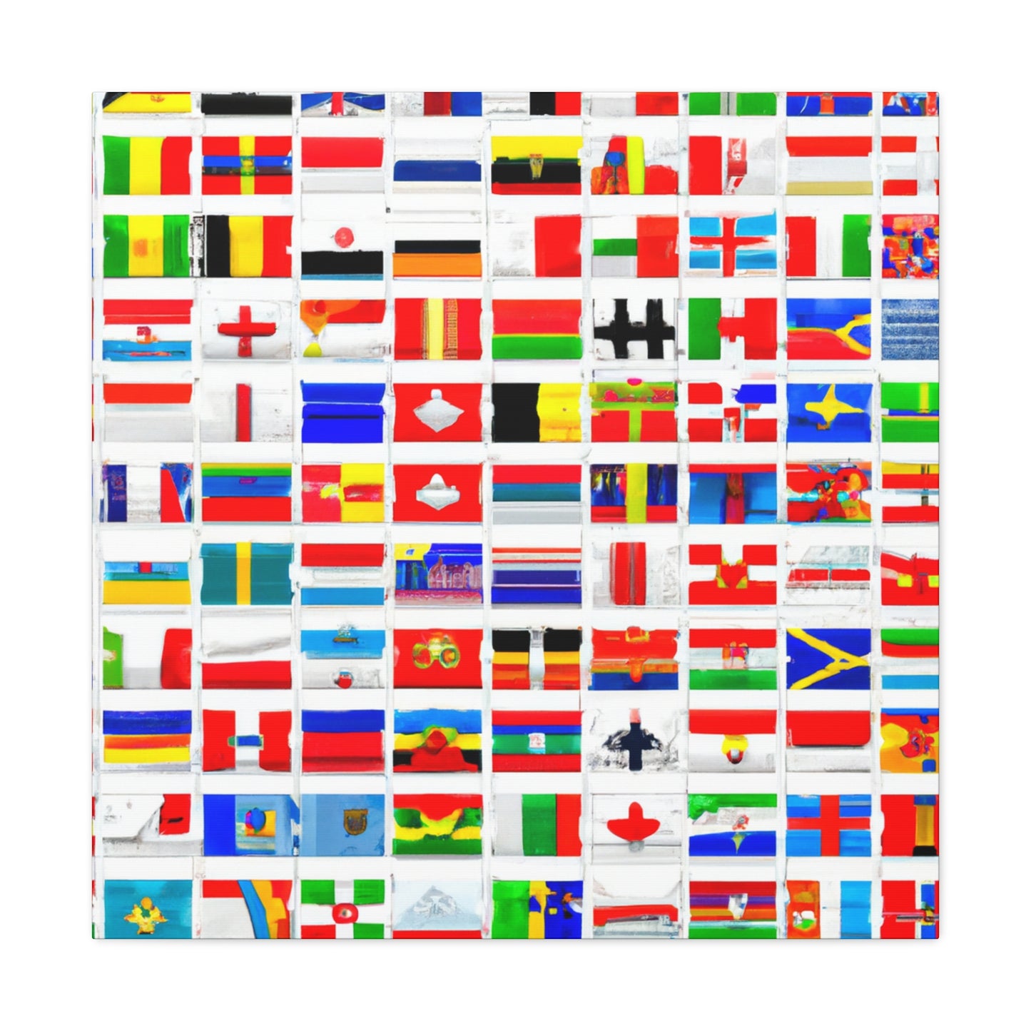 Ernestina Dominguez - Flags Of The World Canvas Wall Art