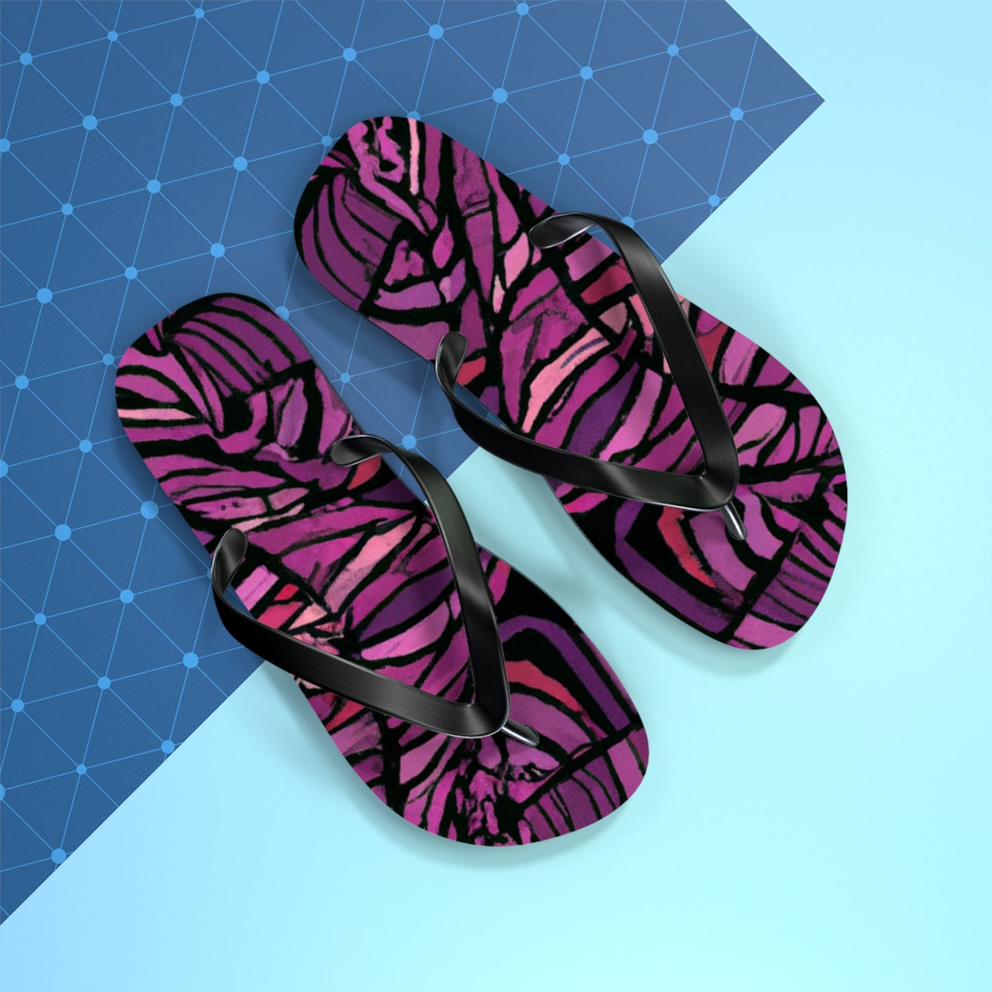 Ruthie O'Toole Shoe Emporium. - Psychedelic Trippy Flip Flop Beach Sandals