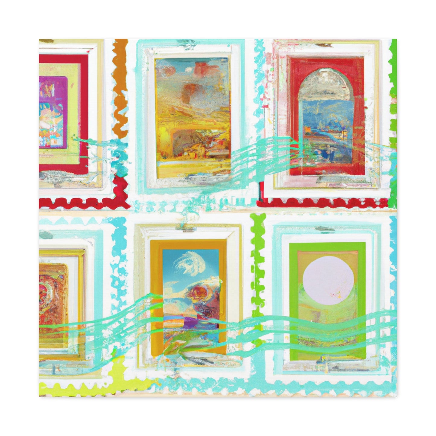 Global Forever Stamps - Postage Stamp Collector Canvas Wall Art