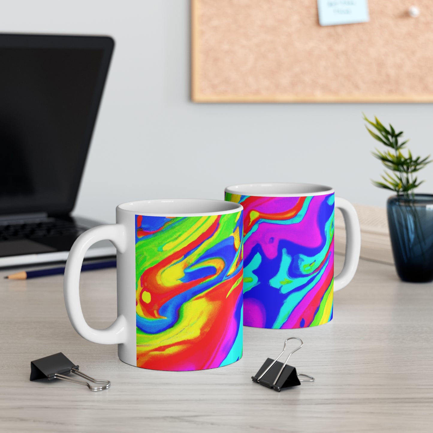 Winston's Deluxe Brews. - Psychedelic Coffee Cup Mug 11 Ounce