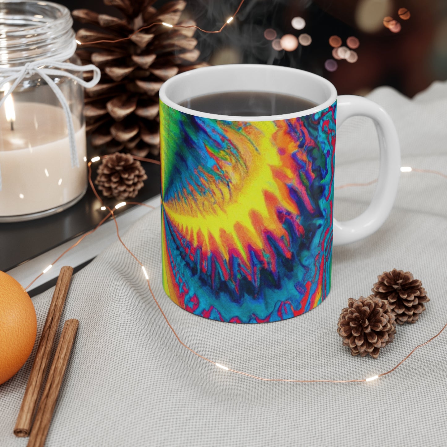 Clyde's Coffee Roasting Co. - Psychedelic Coffee Cup Mug 11 Ounce