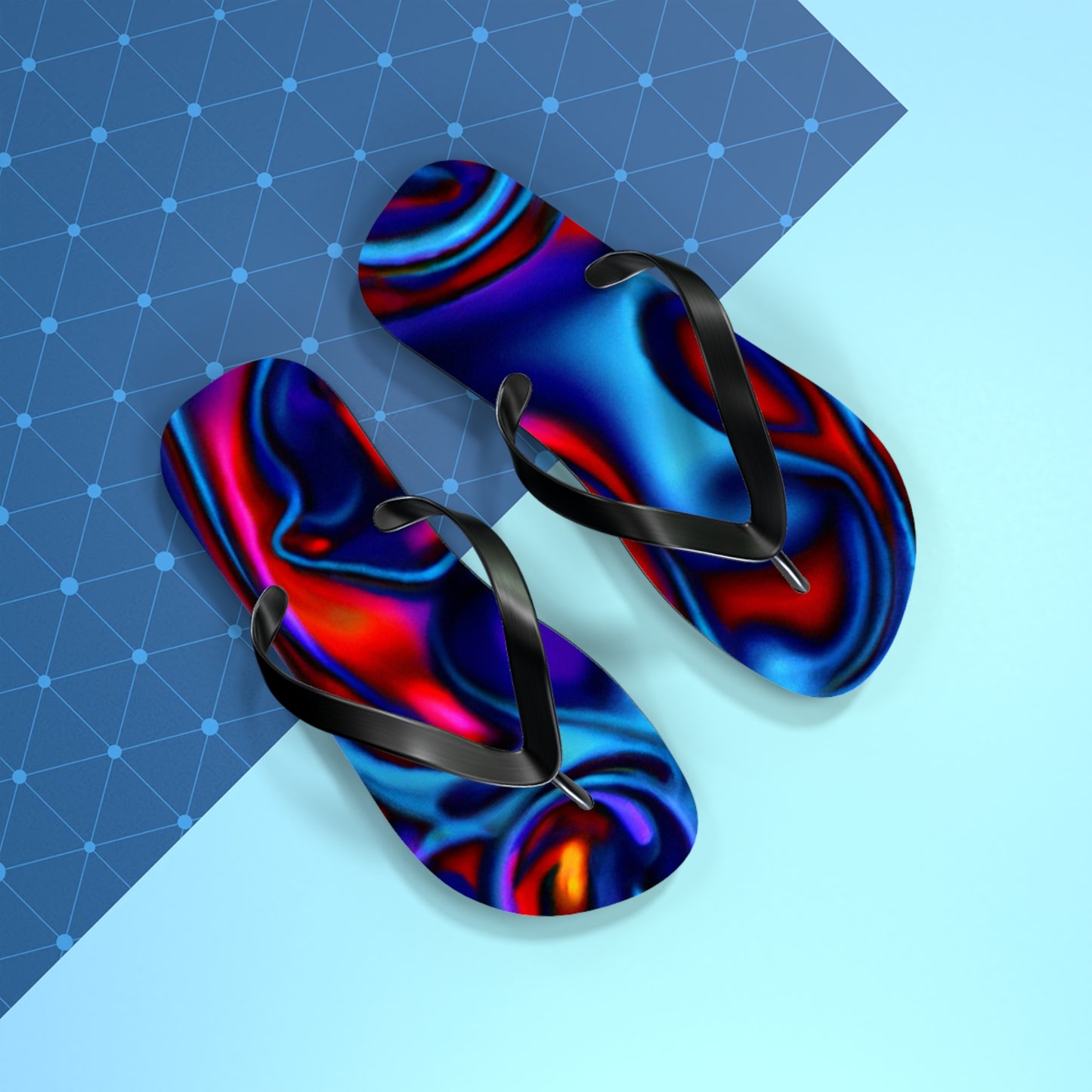 Sarah's Shoe Store - Psychedelic Trippy Flip Flop Beach Sandals