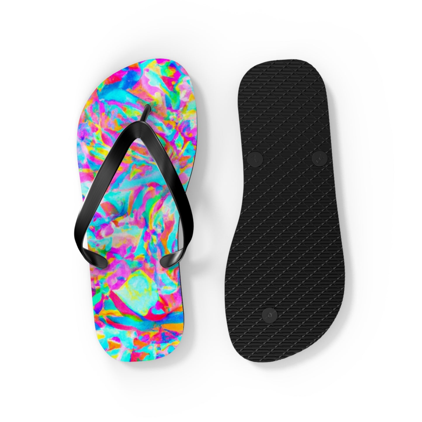 Adele's Shoemaker - Psychedelic Trippy Flip Flop Beach Sandals