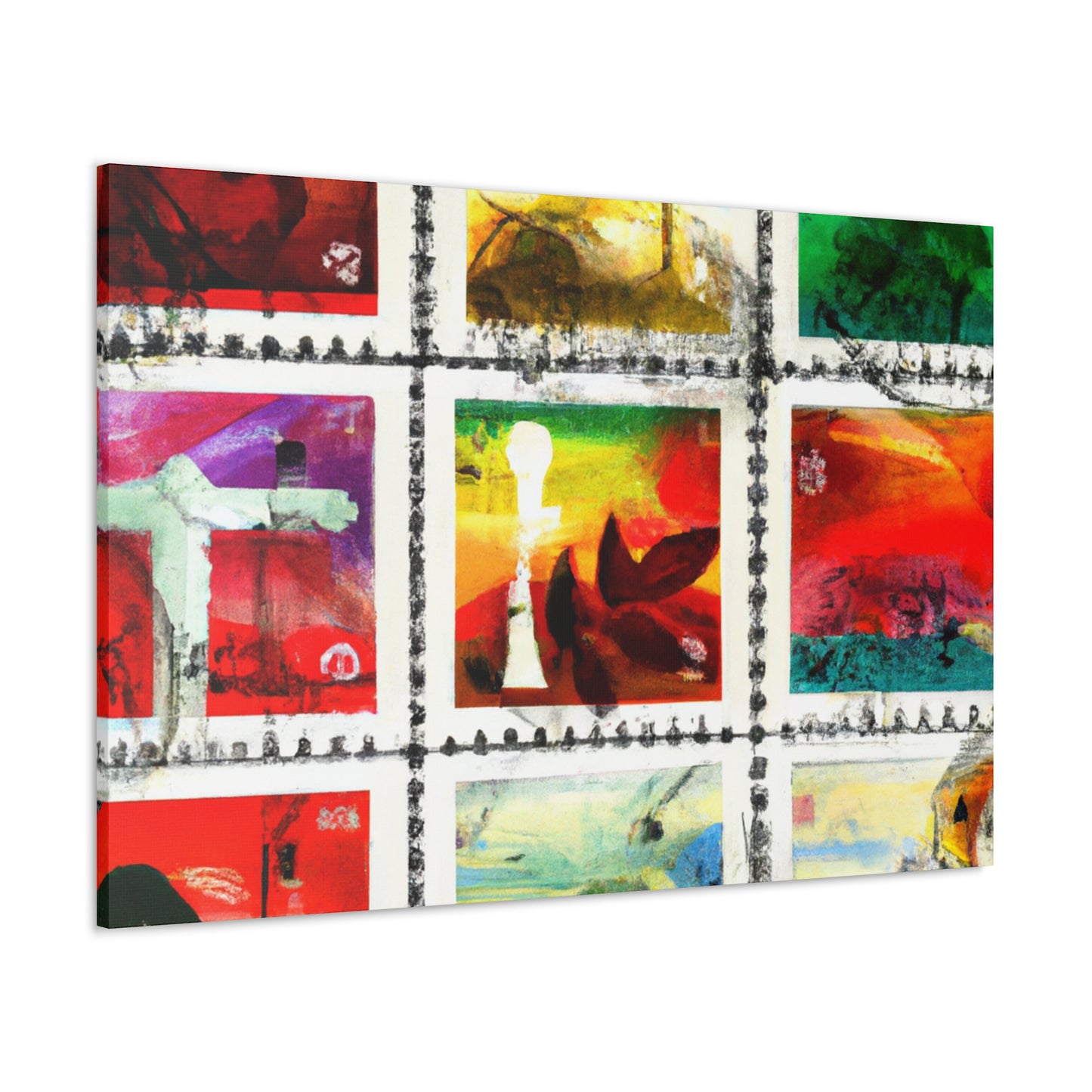 Global Forever Stamps. - Postage Stamp Collector Canvas Wall Art