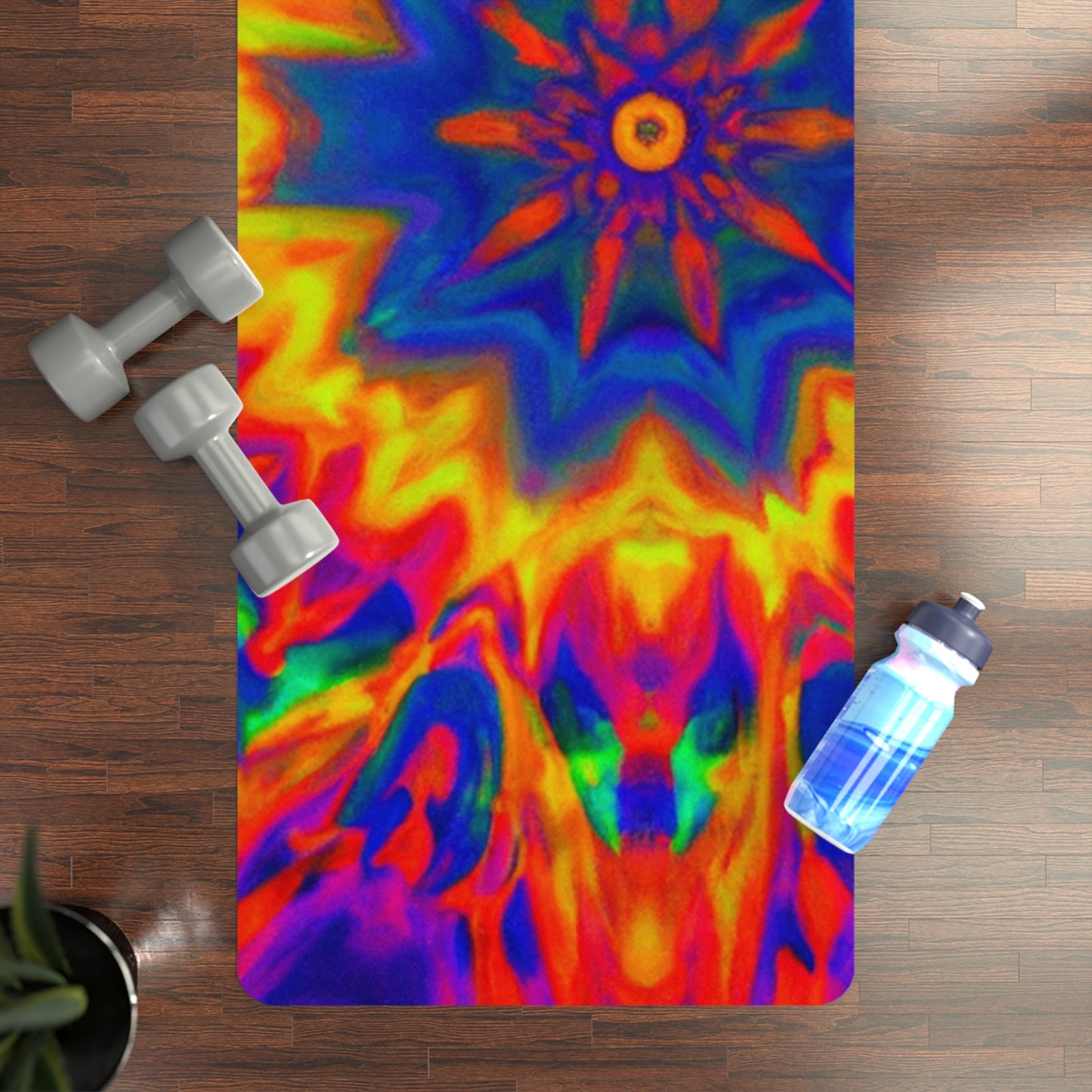 Aadithya Shastri - Psychedelic Yoga Exercise Workout Mat - 24″ x 68"