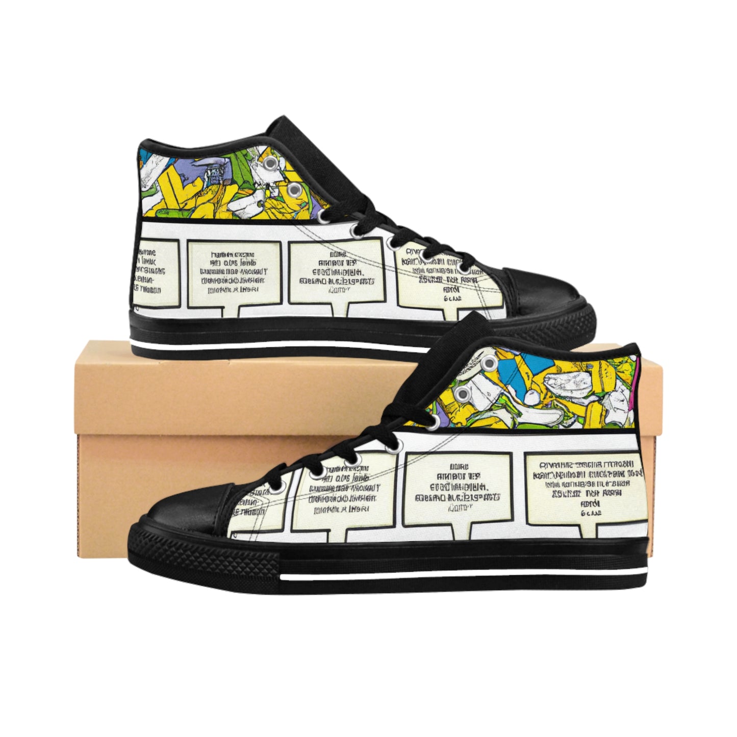 .

Ighazildo Shoes - Comic Book Hi Tops