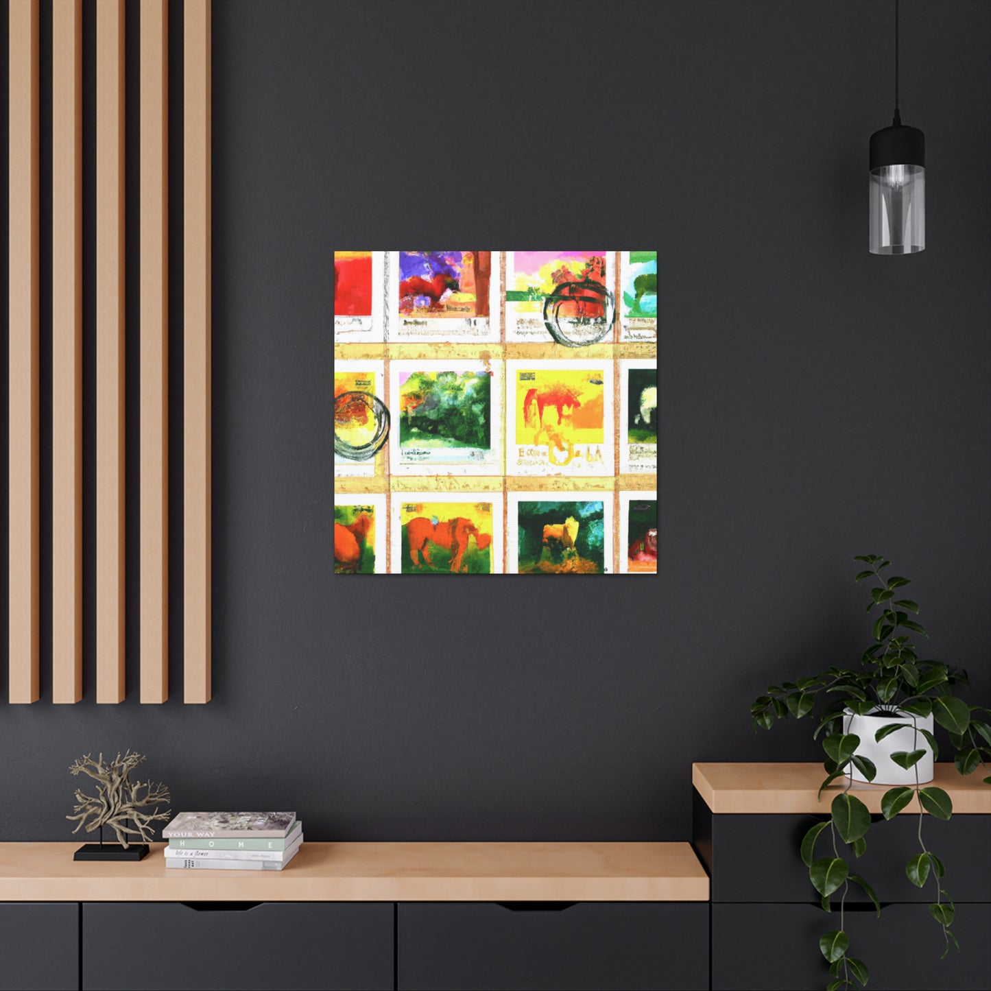 Global Stamp Collection - Postage Stamp Collector Canvas Wall Art