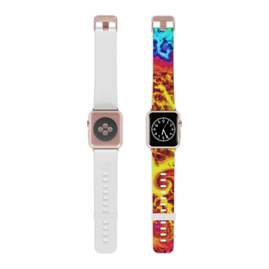 Archibald Davenport - Trippy Hippy Boho Psychedelic Apple Wrist Watch Band