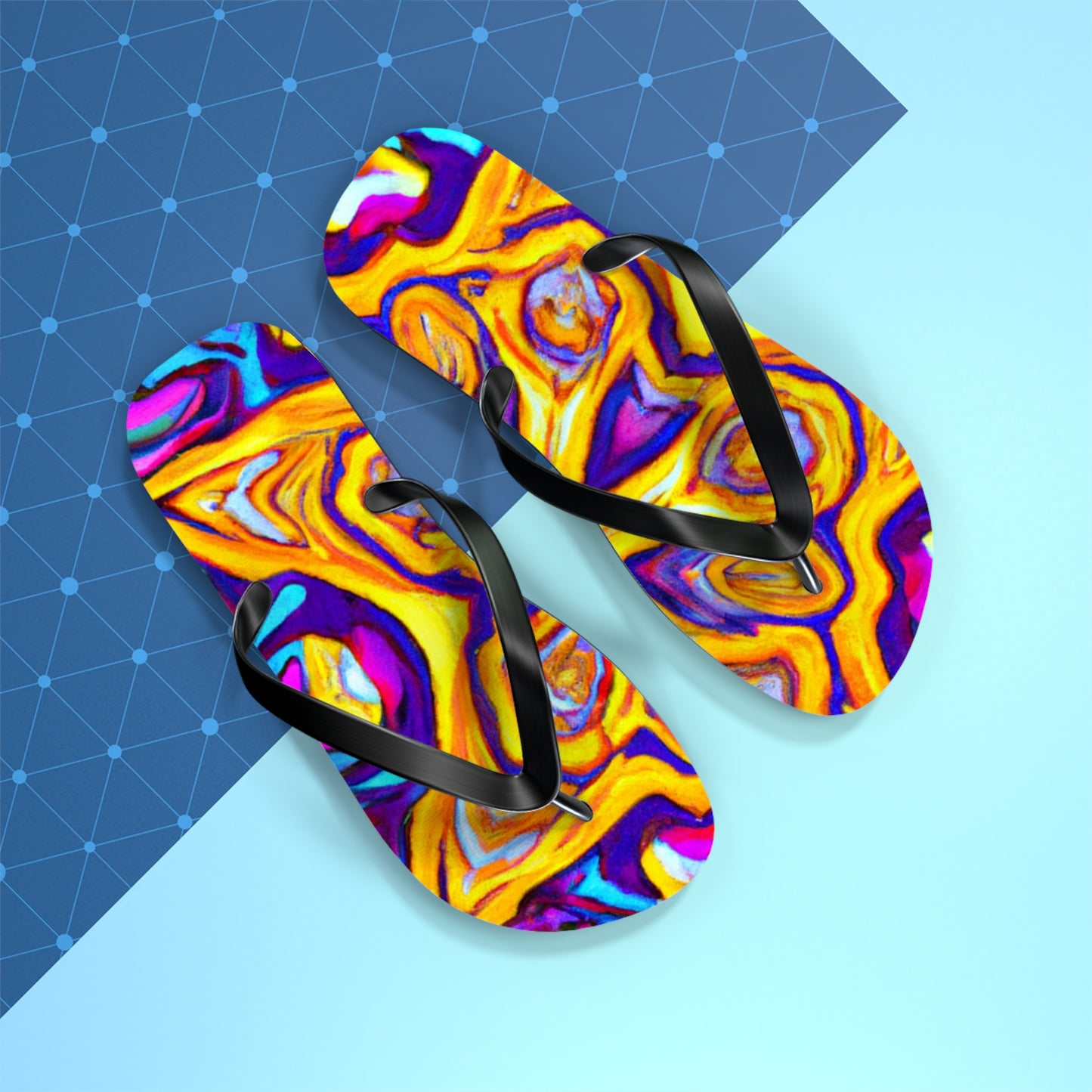 Hazel Stiles, Shoe Maker - Psychedelic Trippy Flip Flop Beach Sandals