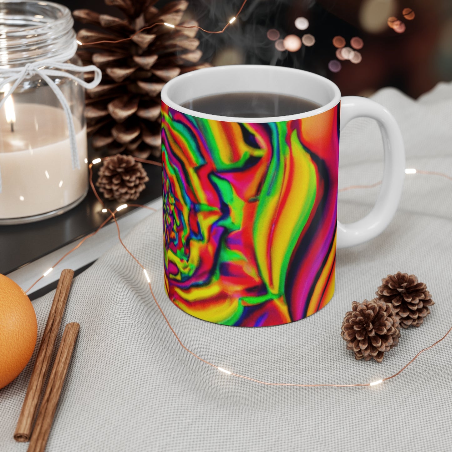 Juniper Joe's Java - Psychedelic Coffee Cup Mug 11 Ounce