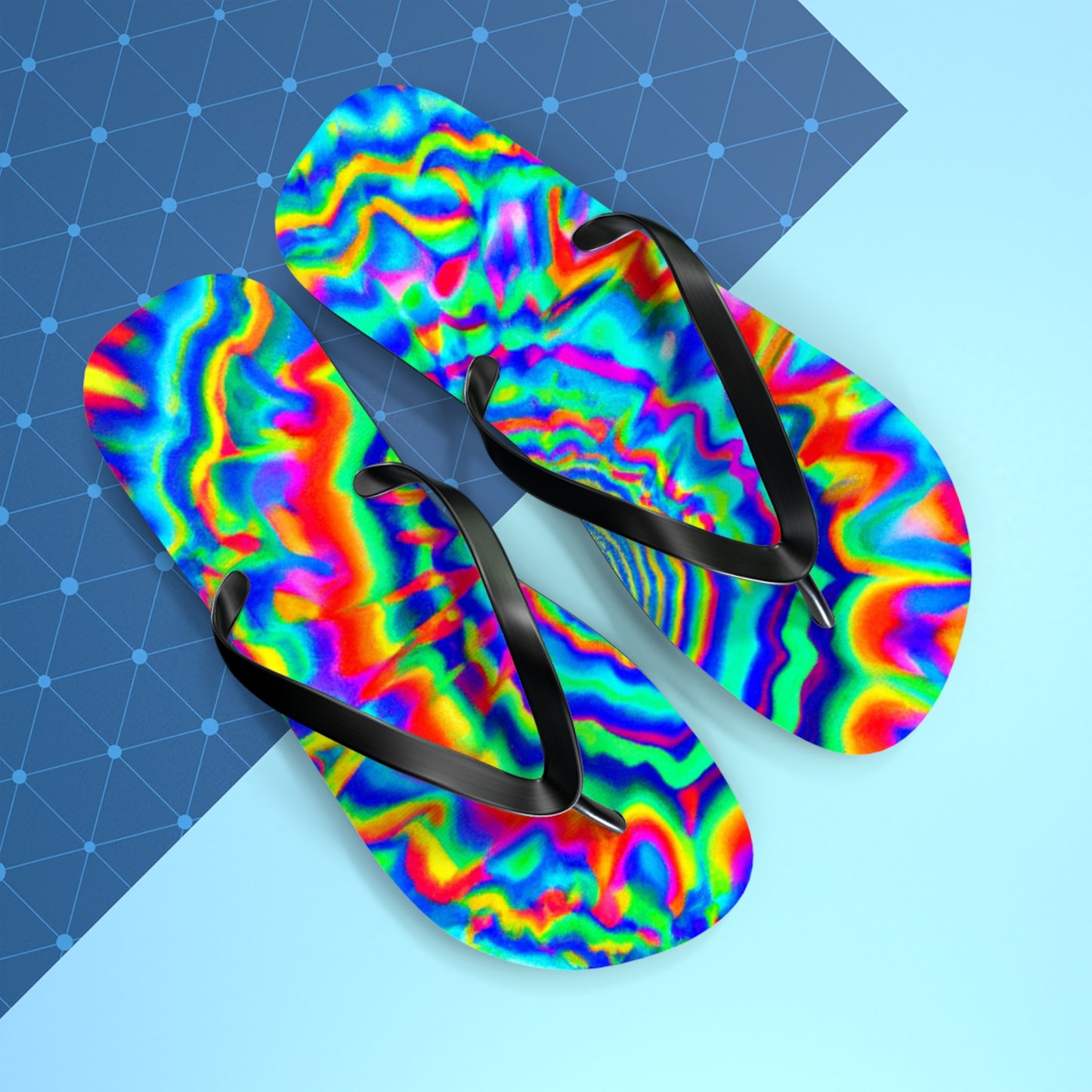 Annie Bootmaker - Psychedelic Trippy Flip Flop Beach Sandals